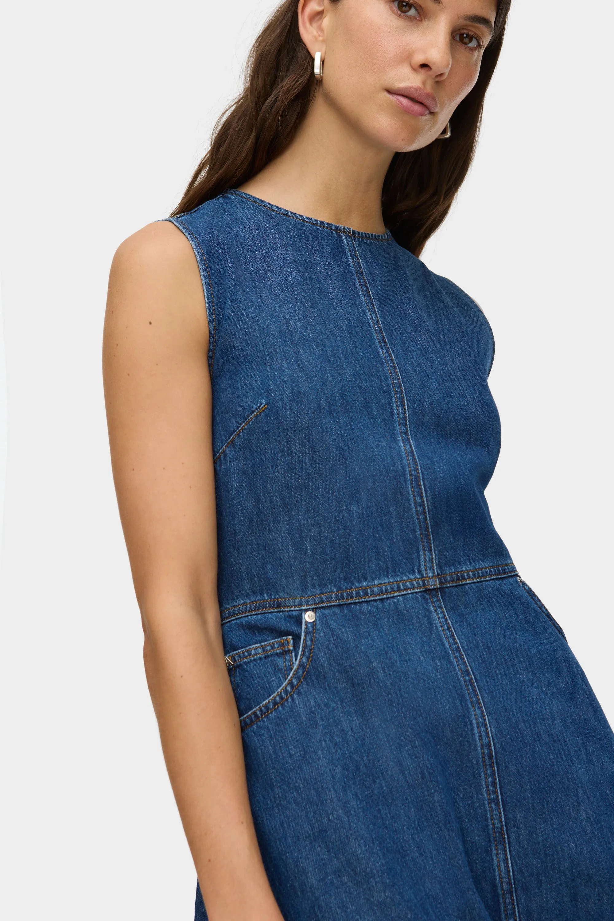 Waterlilly Denim Maxi Dress | Parallel