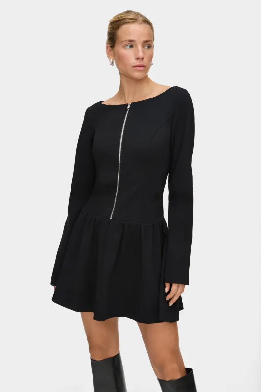 Angelica Peplum Ponte Mini Dress sold by Aligne