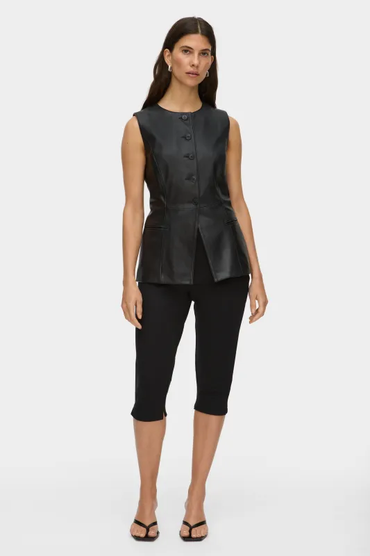 Leo Leather Waistcoat sold by Aligne