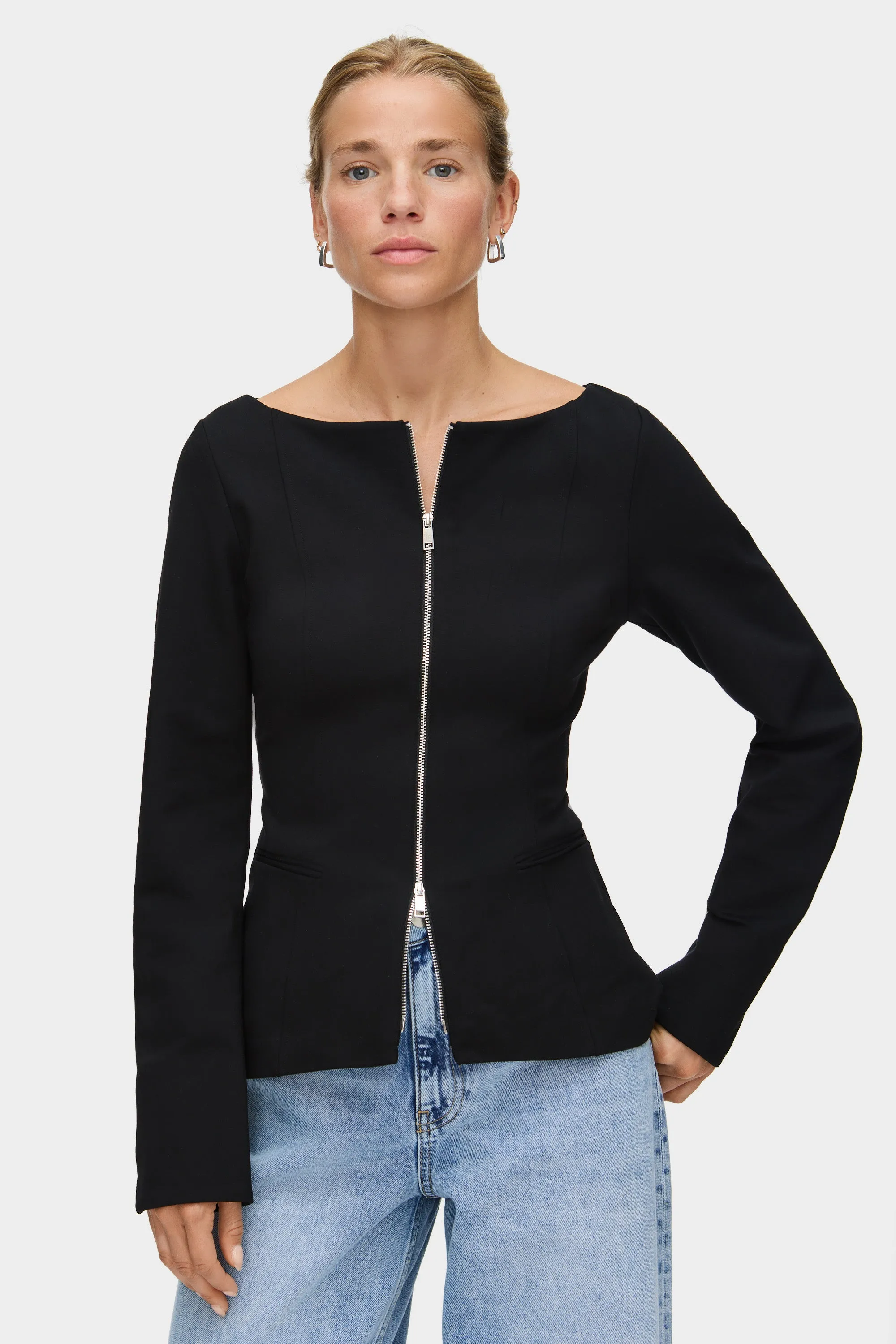 Caesar Ponte Boat Neck Top sold by Aligne