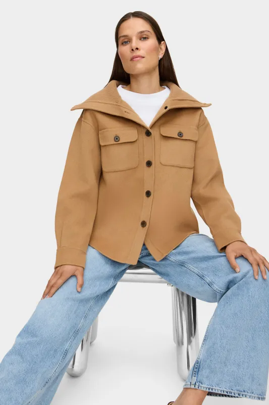 LB Cole Wide Collar Overshirt sold by Aligne