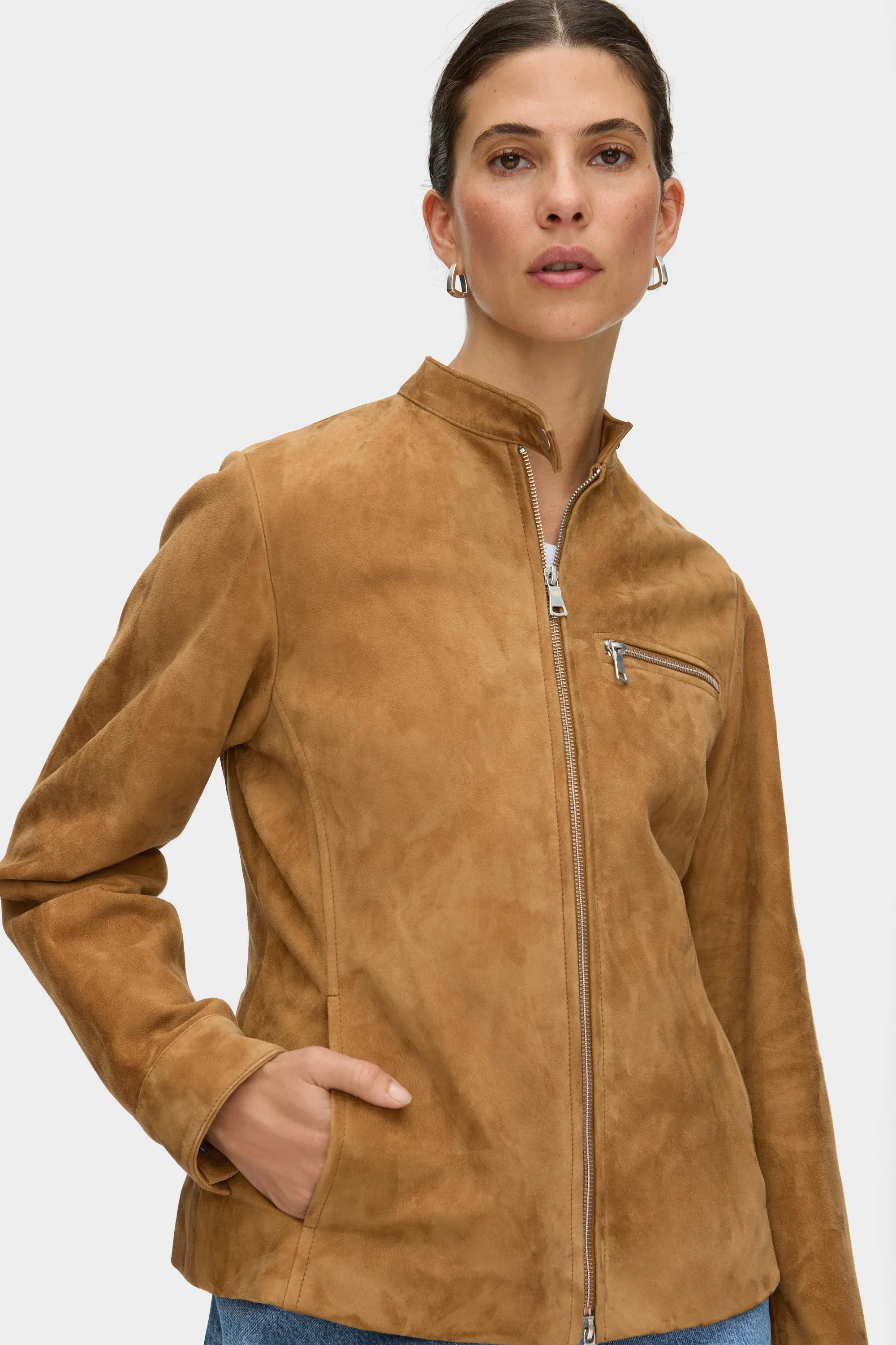 Malina Suede Biker Jacket sold by Aligne product image thumbnail 2