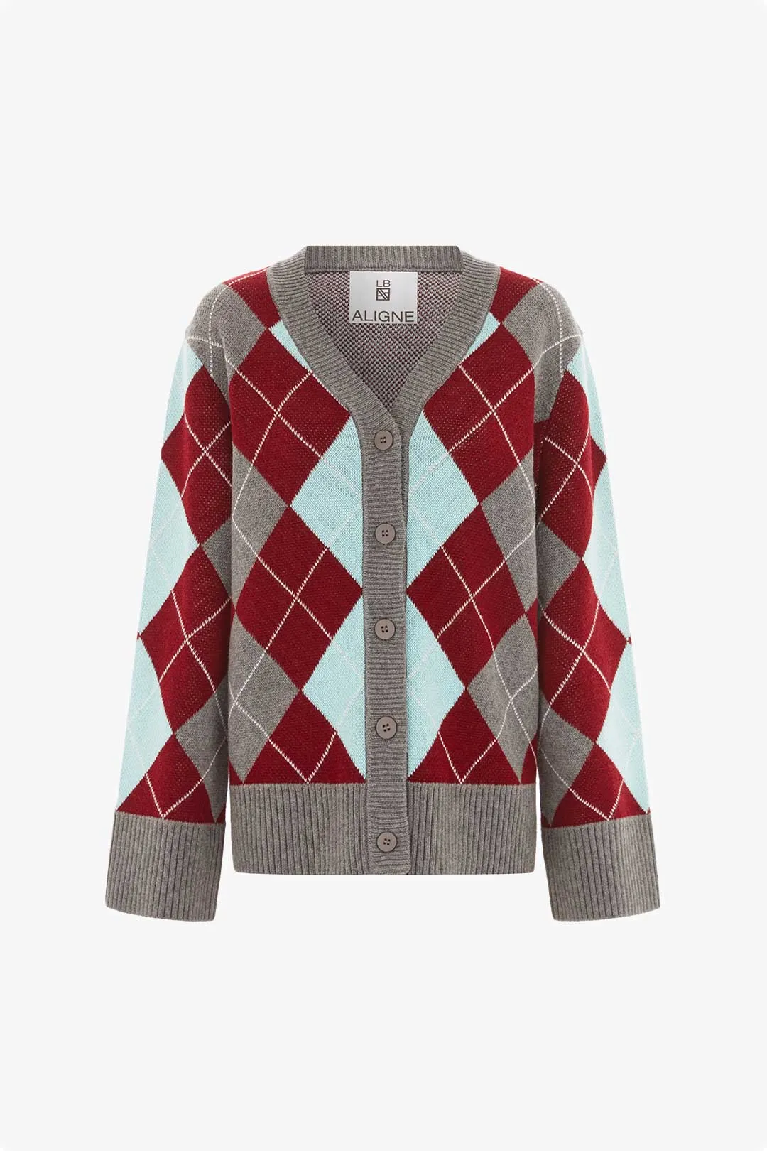 LB Renee Merino Argyle Cardigan sold by Aligne product image thumbnail 5