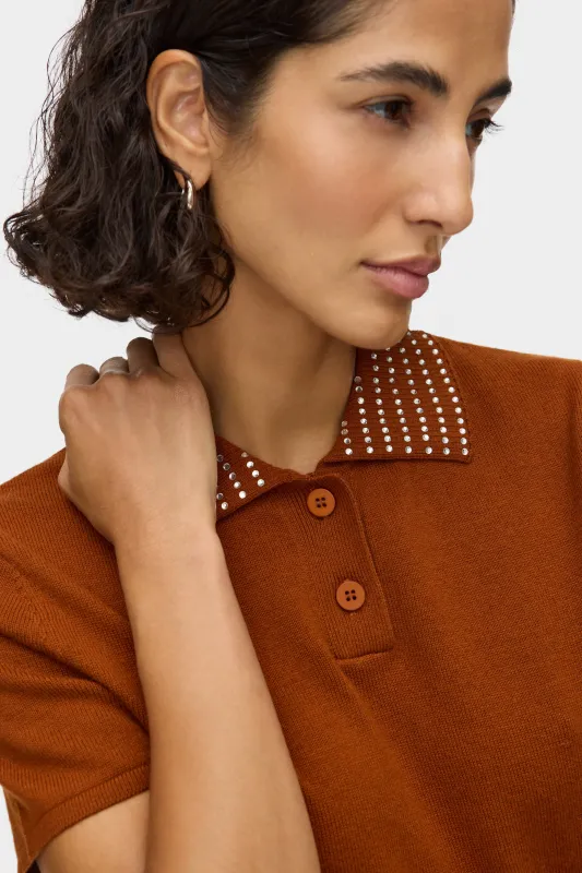 Anton Diamante Knitted Polo sold by Aligne