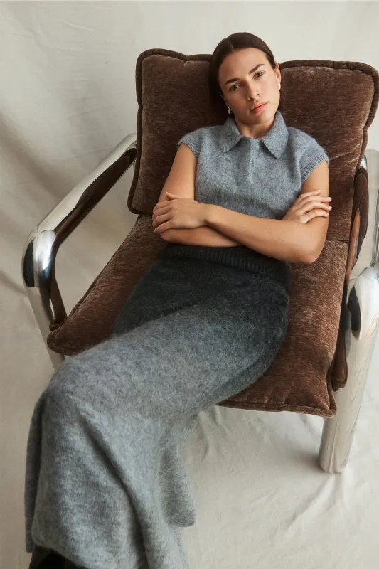 Lexi Mohair Knit Polo Top sold by Aligne