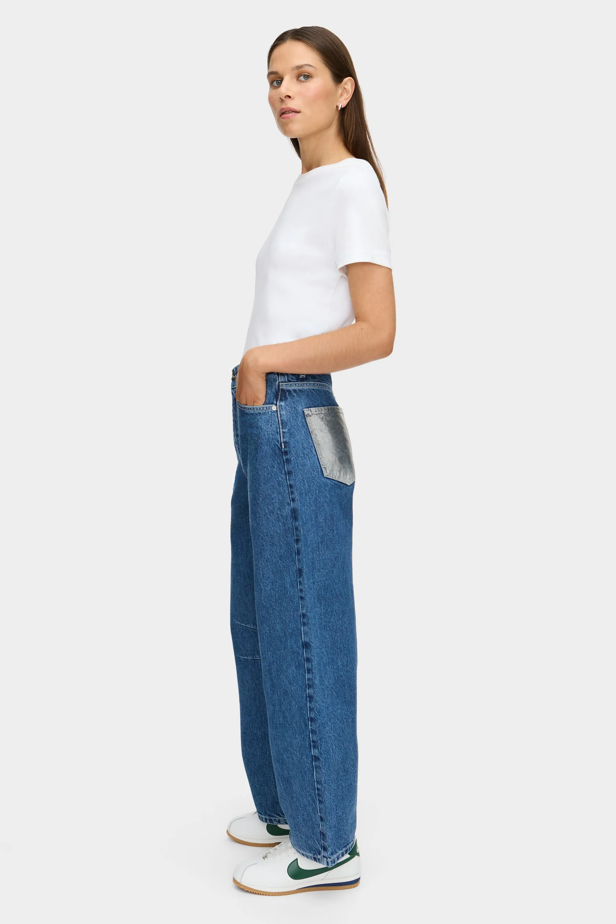 LB Foil Pocket Barrel Jeans sold by Aligne