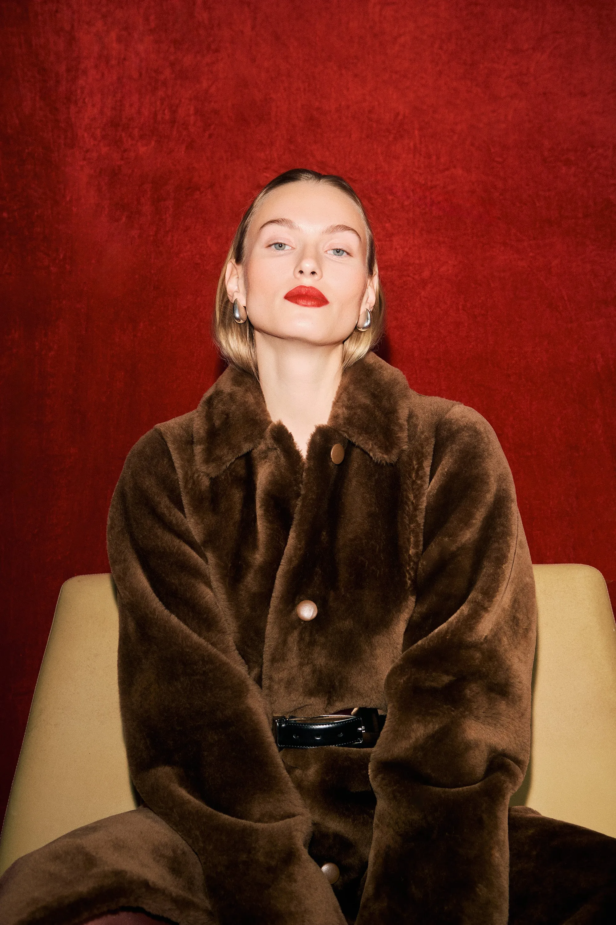 Rafella Shearling Fur Coat sold by Aligne product image thumbnail 2