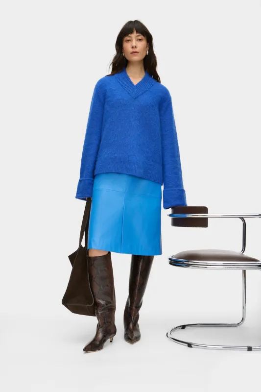 Olwen Leather Midi Skirt sold by Aligne