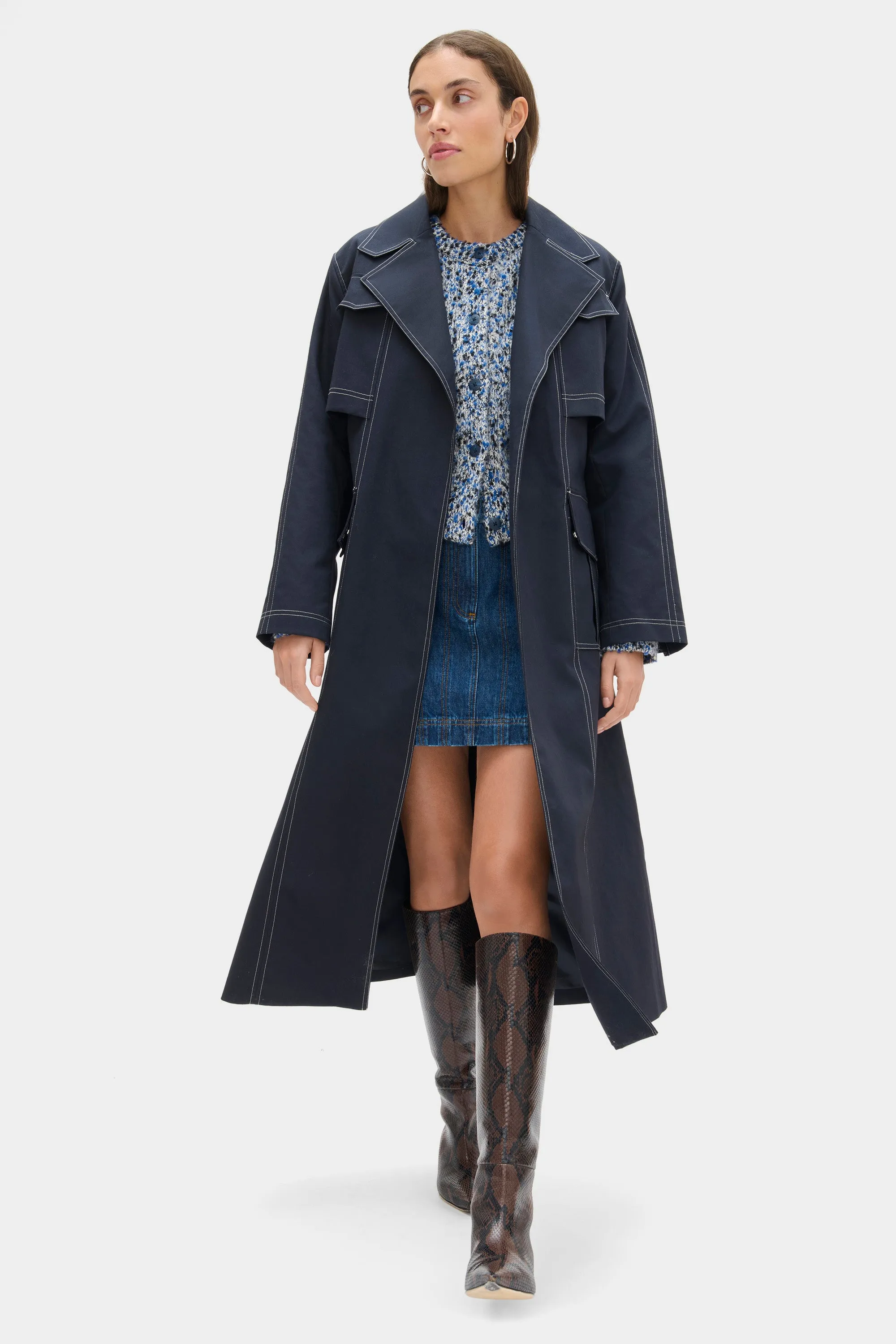 Garnet Denim Mini Skirt sold by Aligne