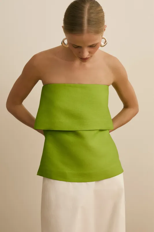 Felix Bandeau Satin Top made by Aligne