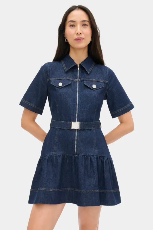 Amanda Denim Mini Dress sold by Aligne