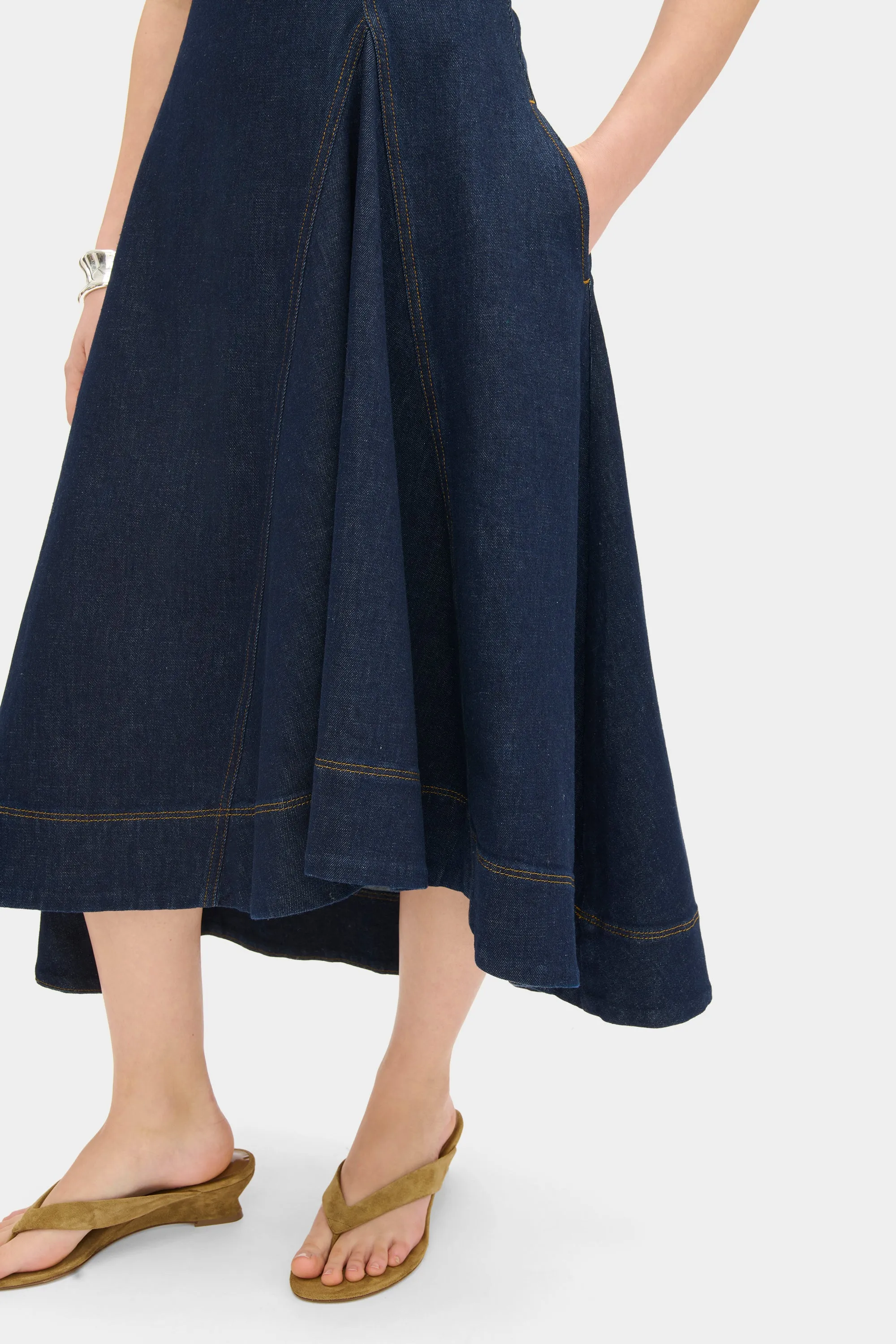 Liberty Sleeveless Denim Midi Dress sold by Aligne product image thumbnail 3