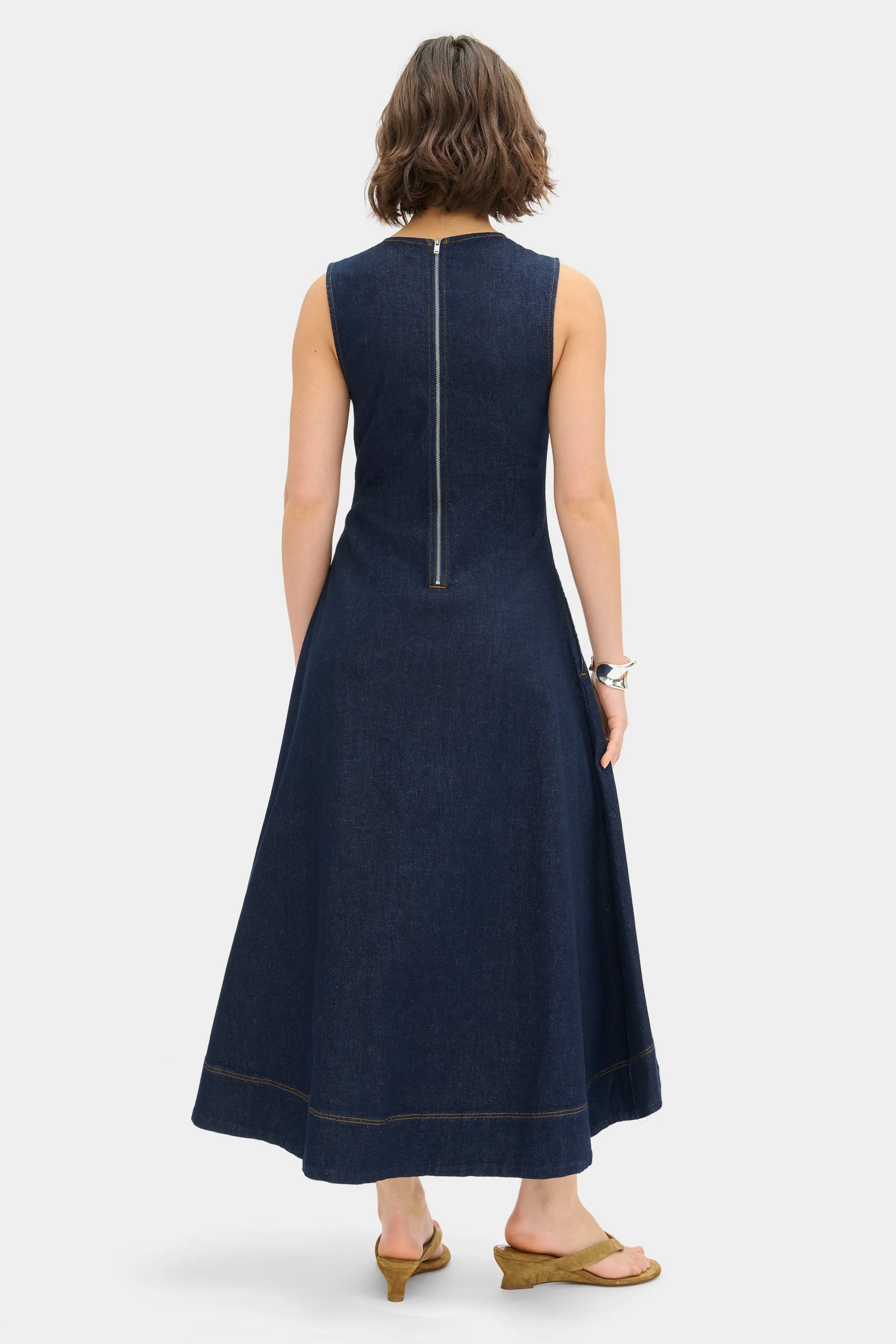 Liberty Sleeveless Denim Midi Dress sold by Aligne product image thumbnail 4