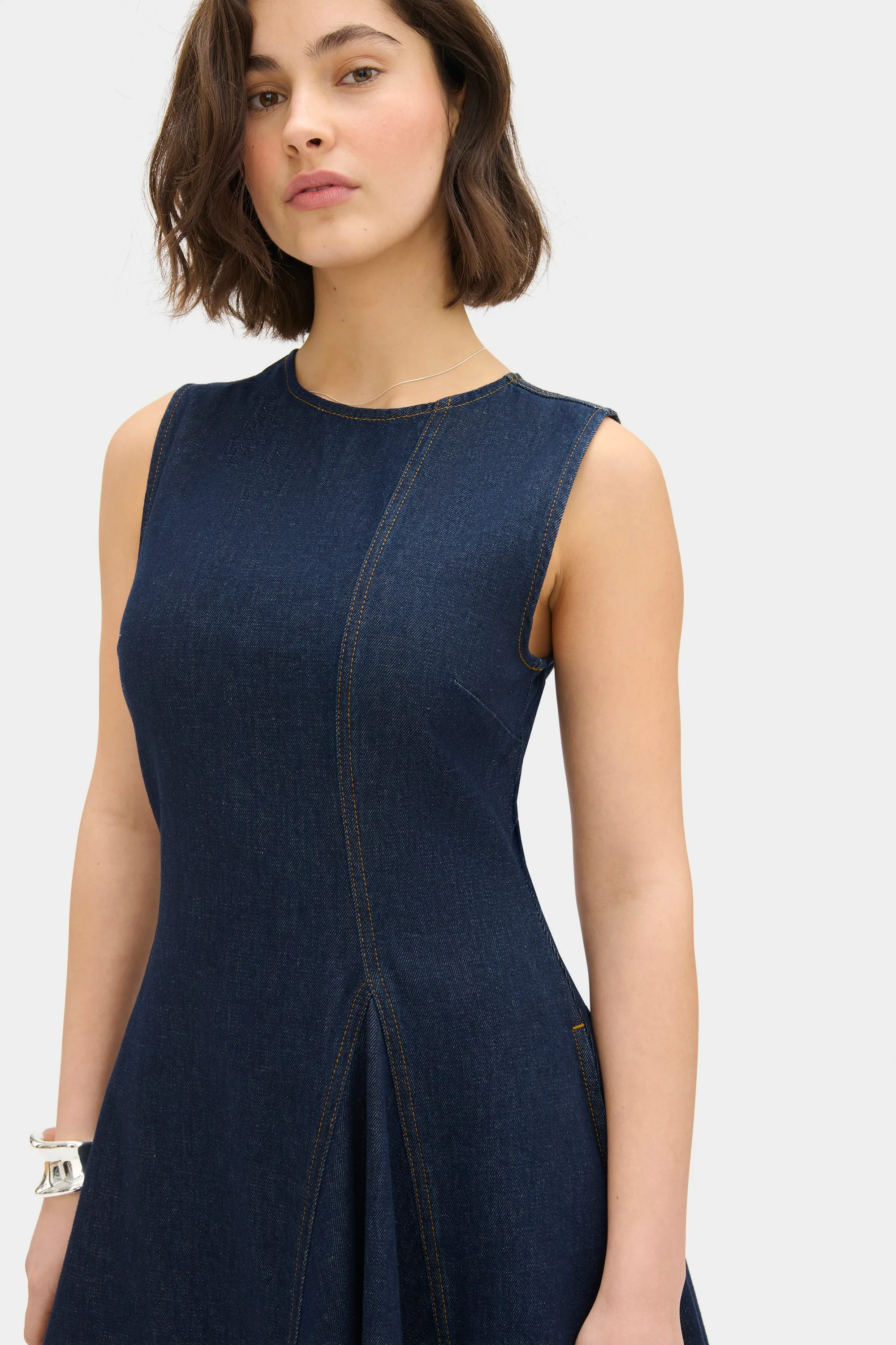 Liberty Sleeveless Denim Midi Dress sold by Aligne product image thumbnail 2
