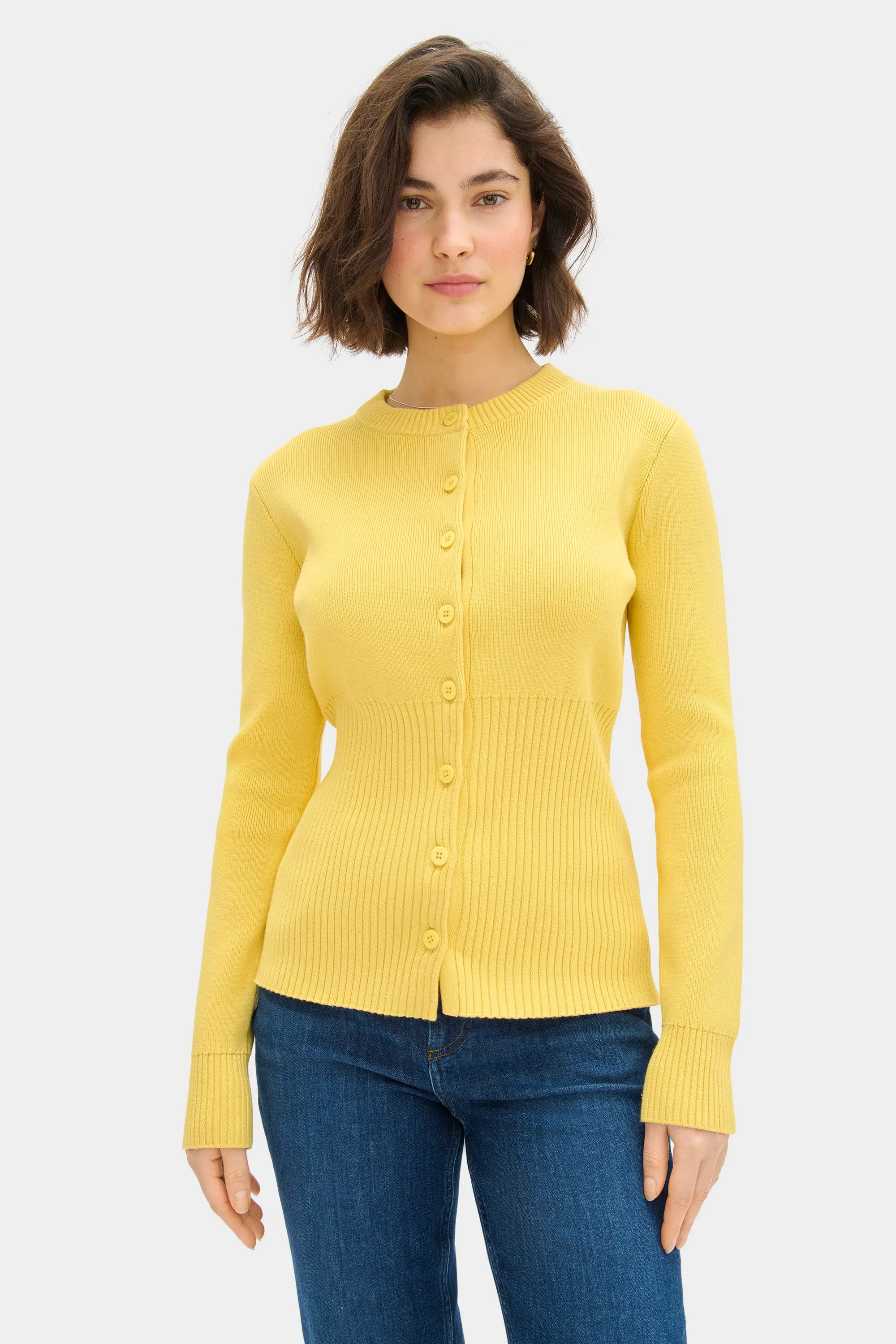 Ruby Ribbed Knitted Cardigan sold by Aligne