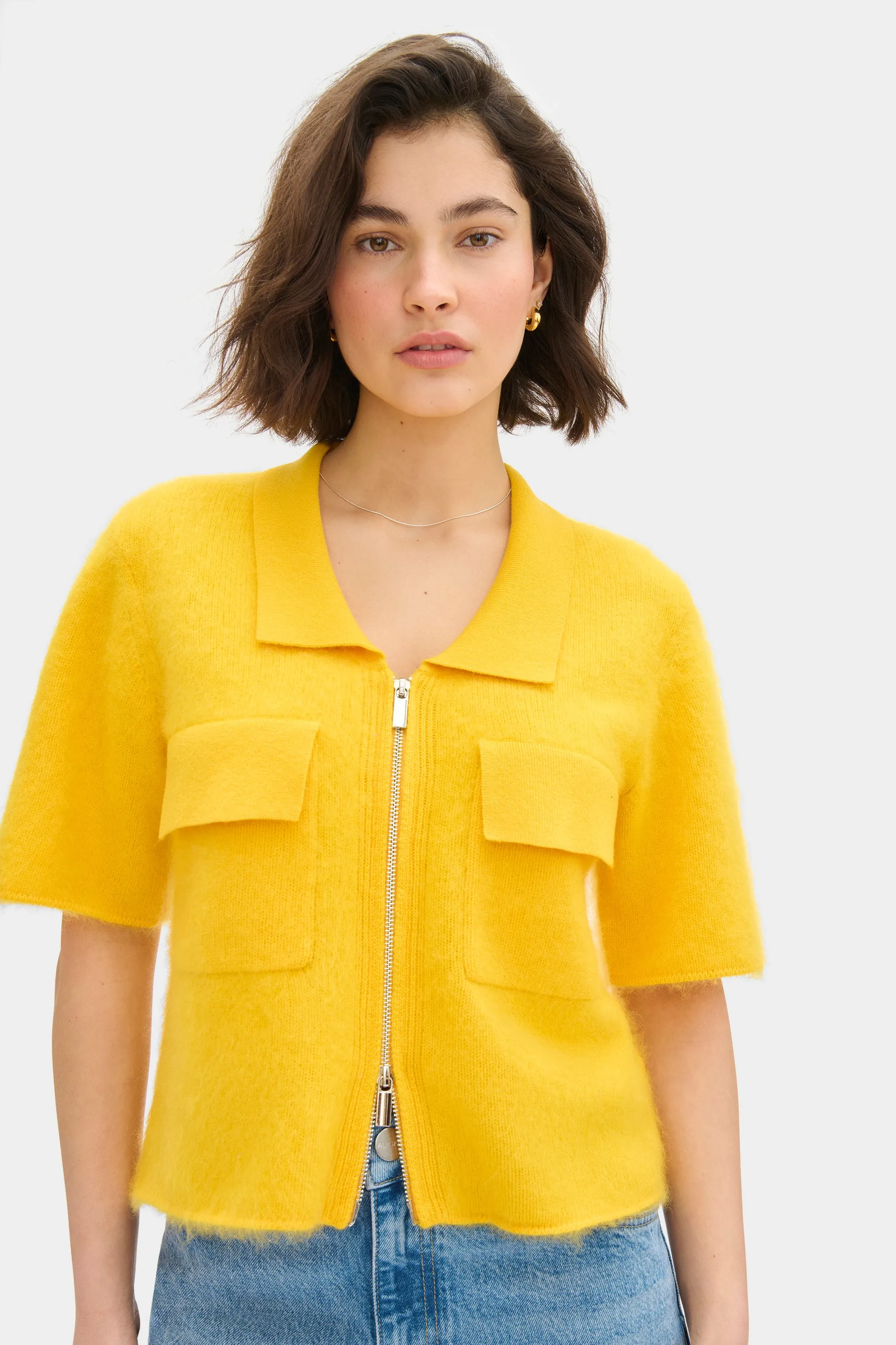 Erika Zip Up Knitted Shirt sold by Aligne