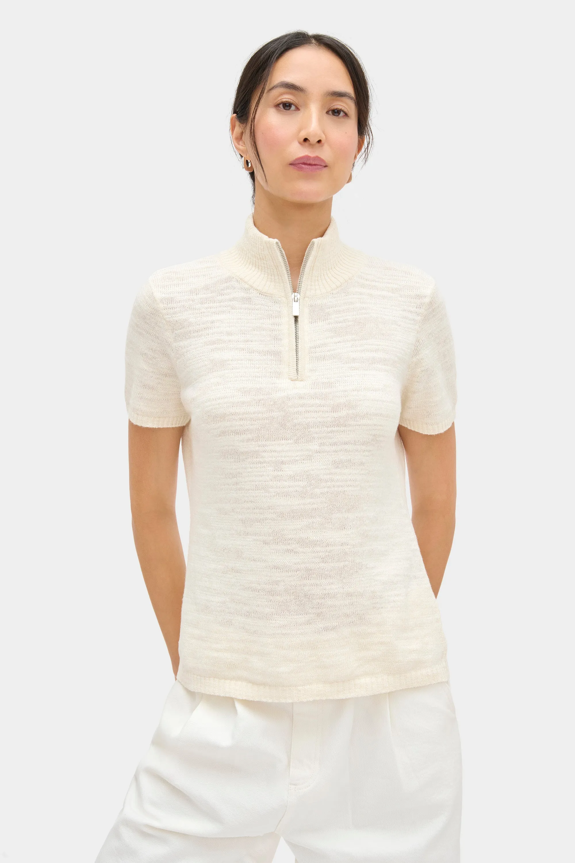 Stevie Linen Turtleneck Knitted Top sold by Aligne product image thumbnail 2
