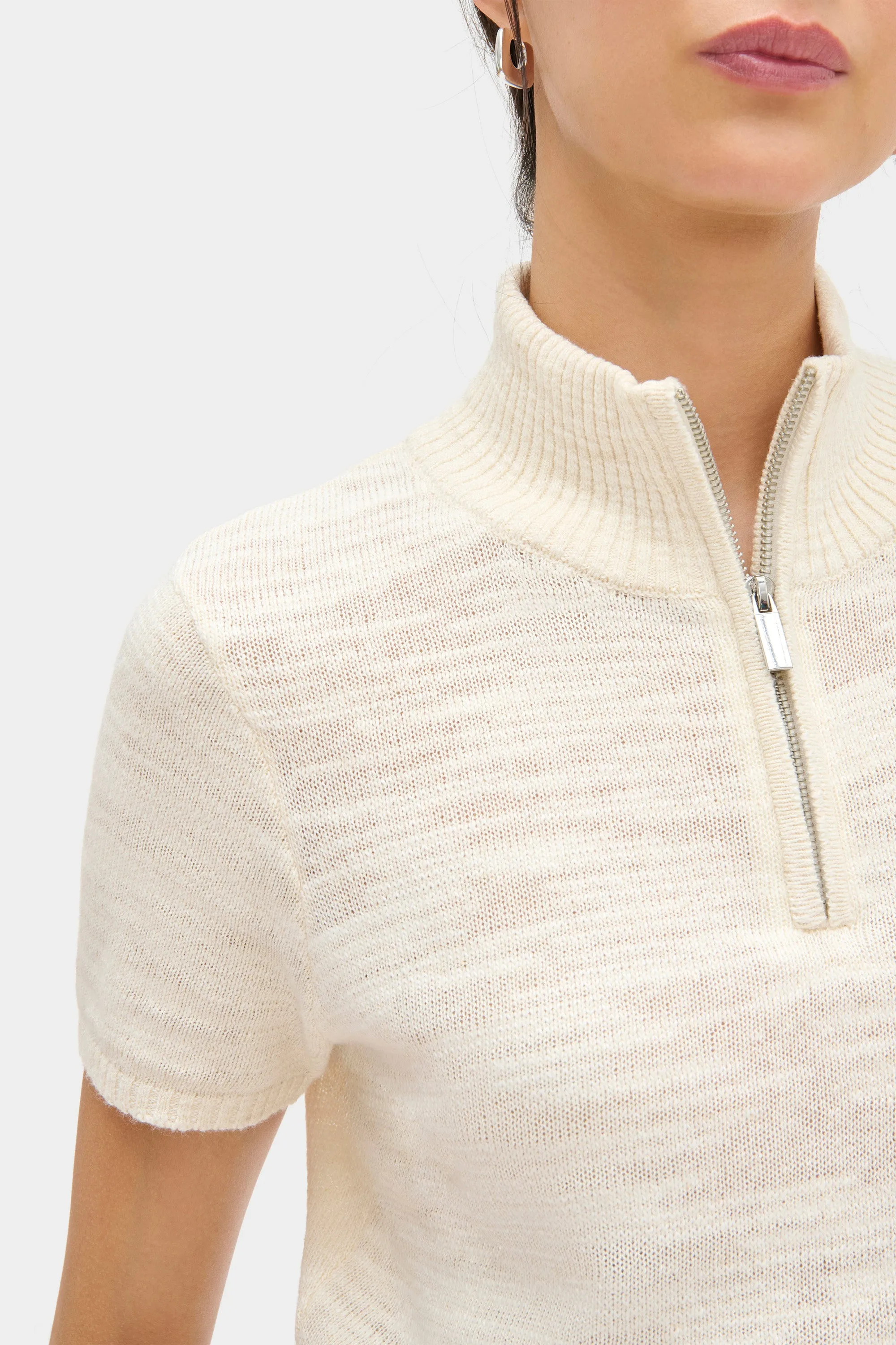 Stevie Linen Turtleneck Knitted Top sold by Aligne product image thumbnail 3