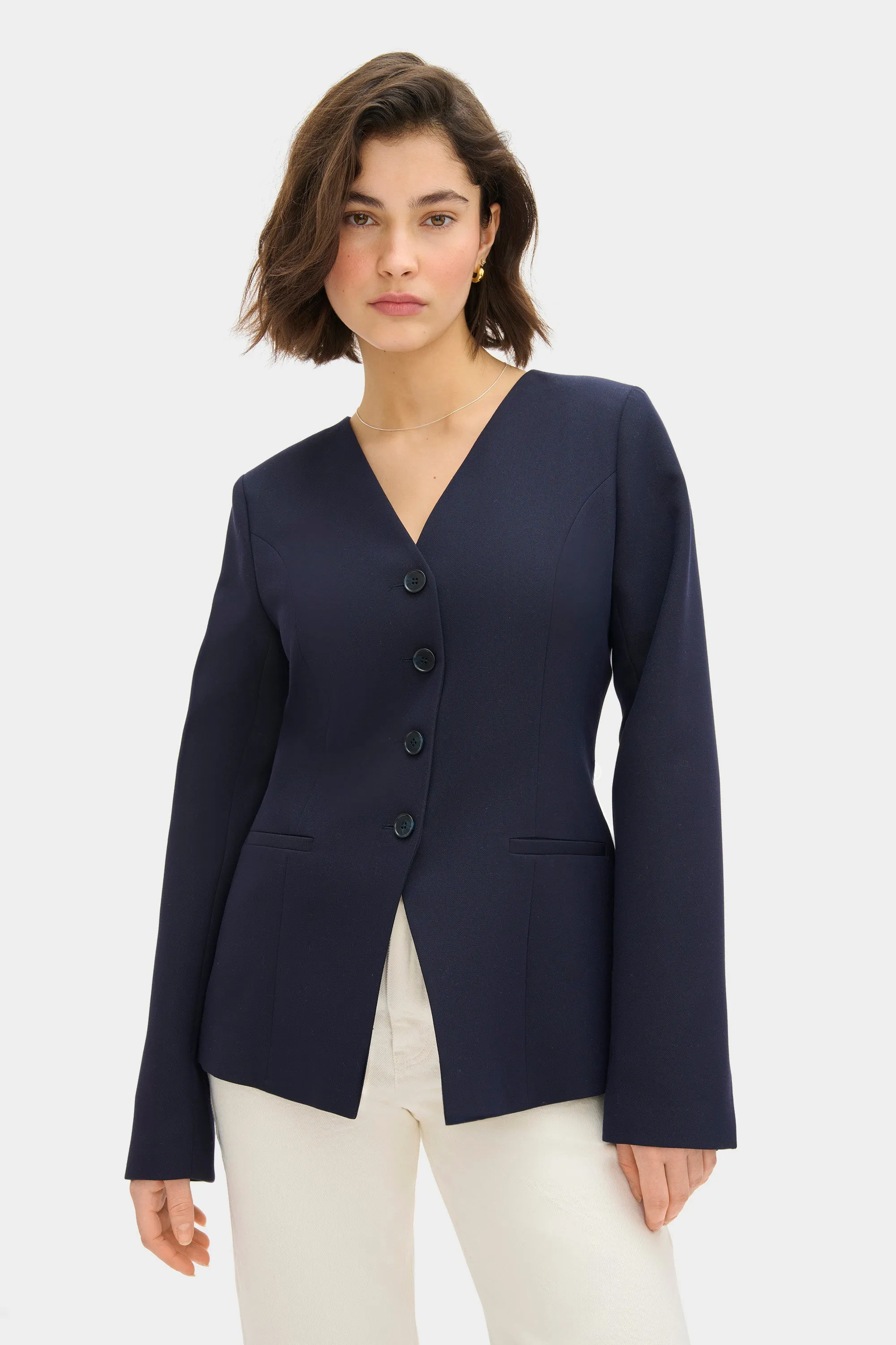 Parker V Neck Tie Blazer sold by Aligne product image thumbnail 2