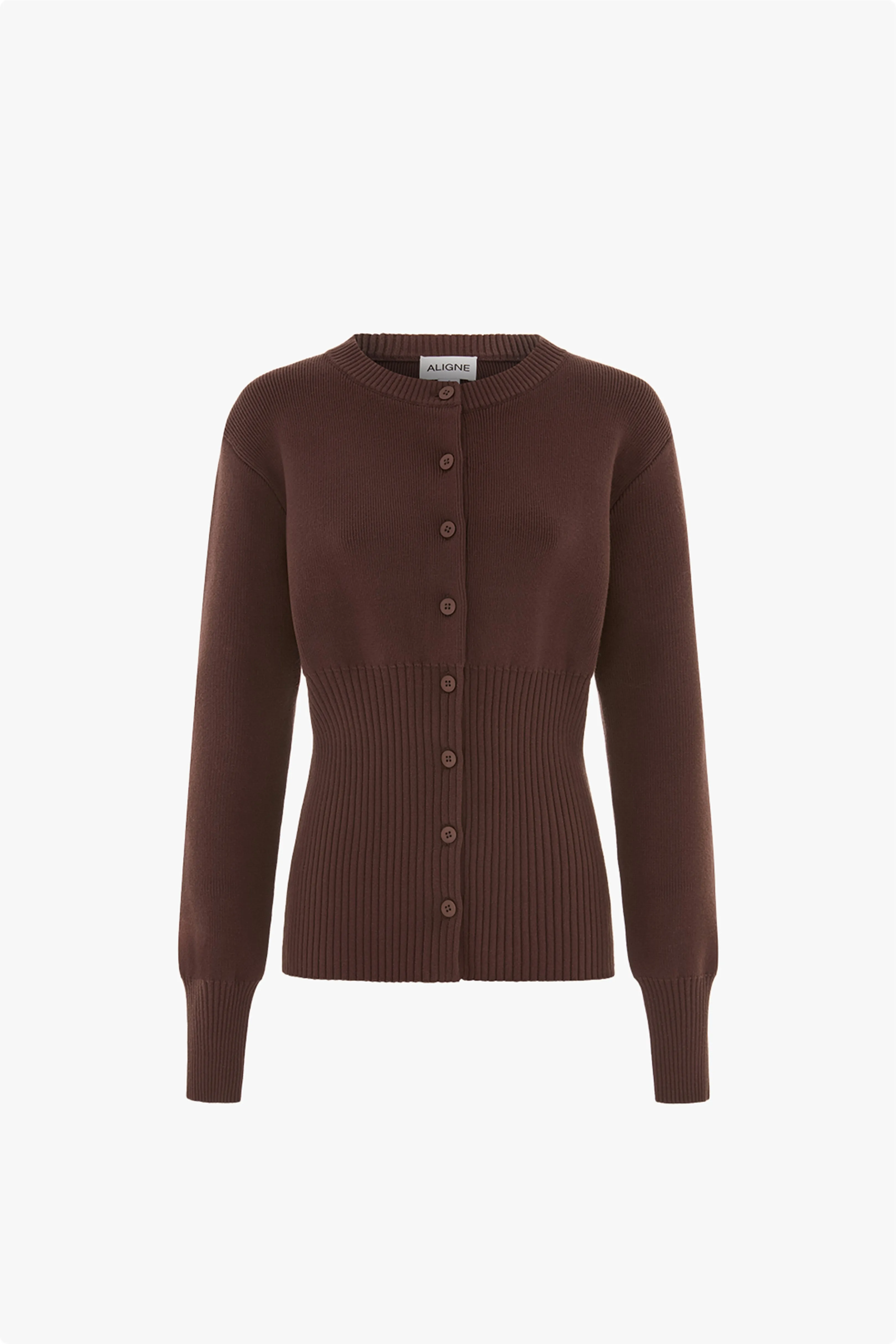 Ruby Ribbed Knitted Cardigan sold by Aligne product image thumbnail 5