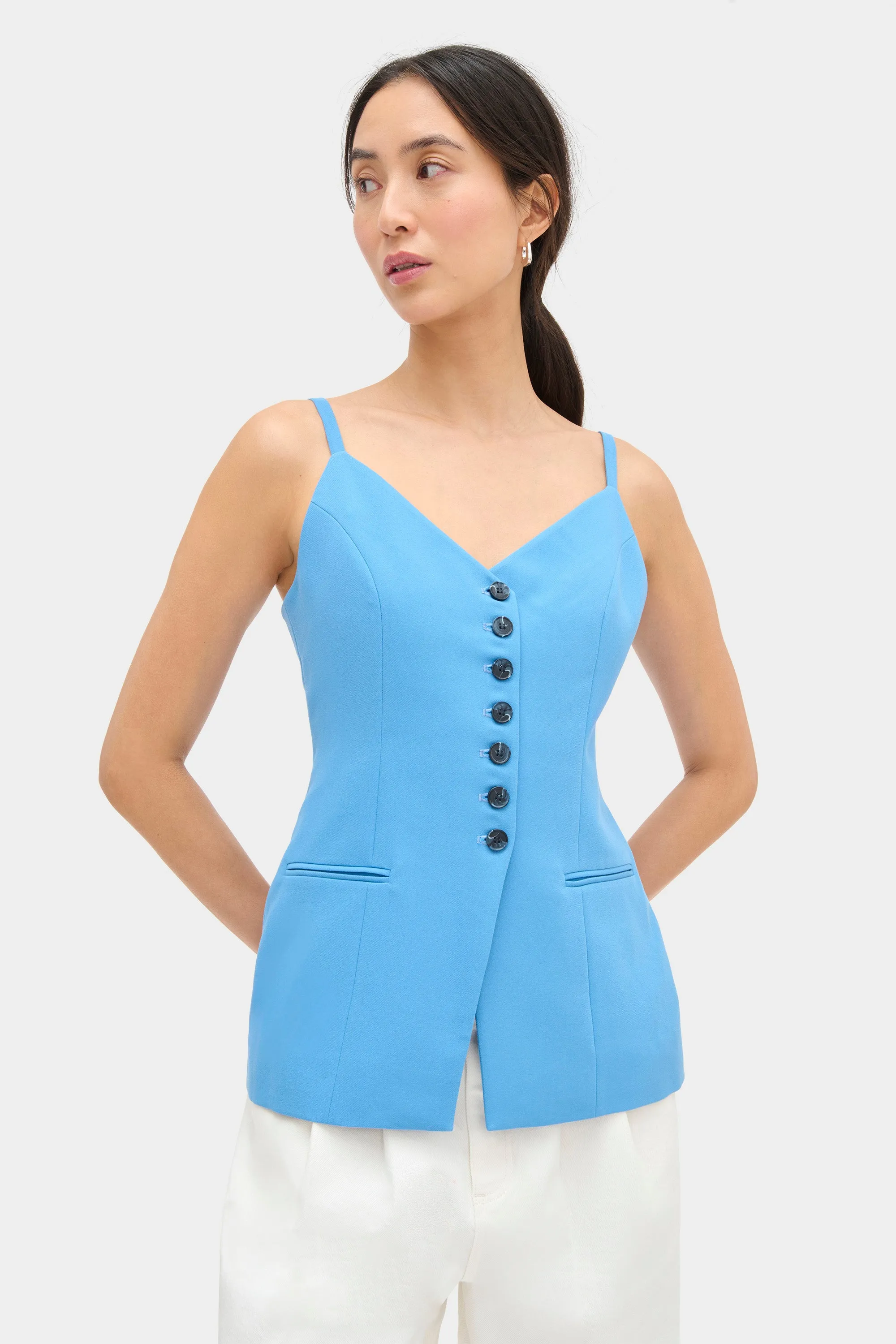Manhattan V Neck Sleeveless Waistcoat sold by Aligne