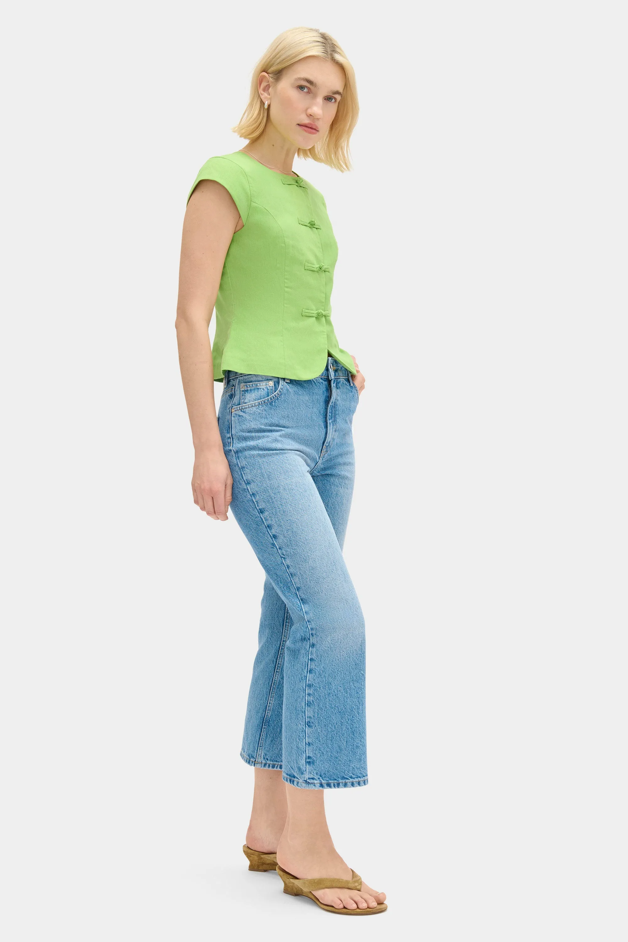 Connie Round Neck Linen Top sold by Aligne product image thumbnail 2