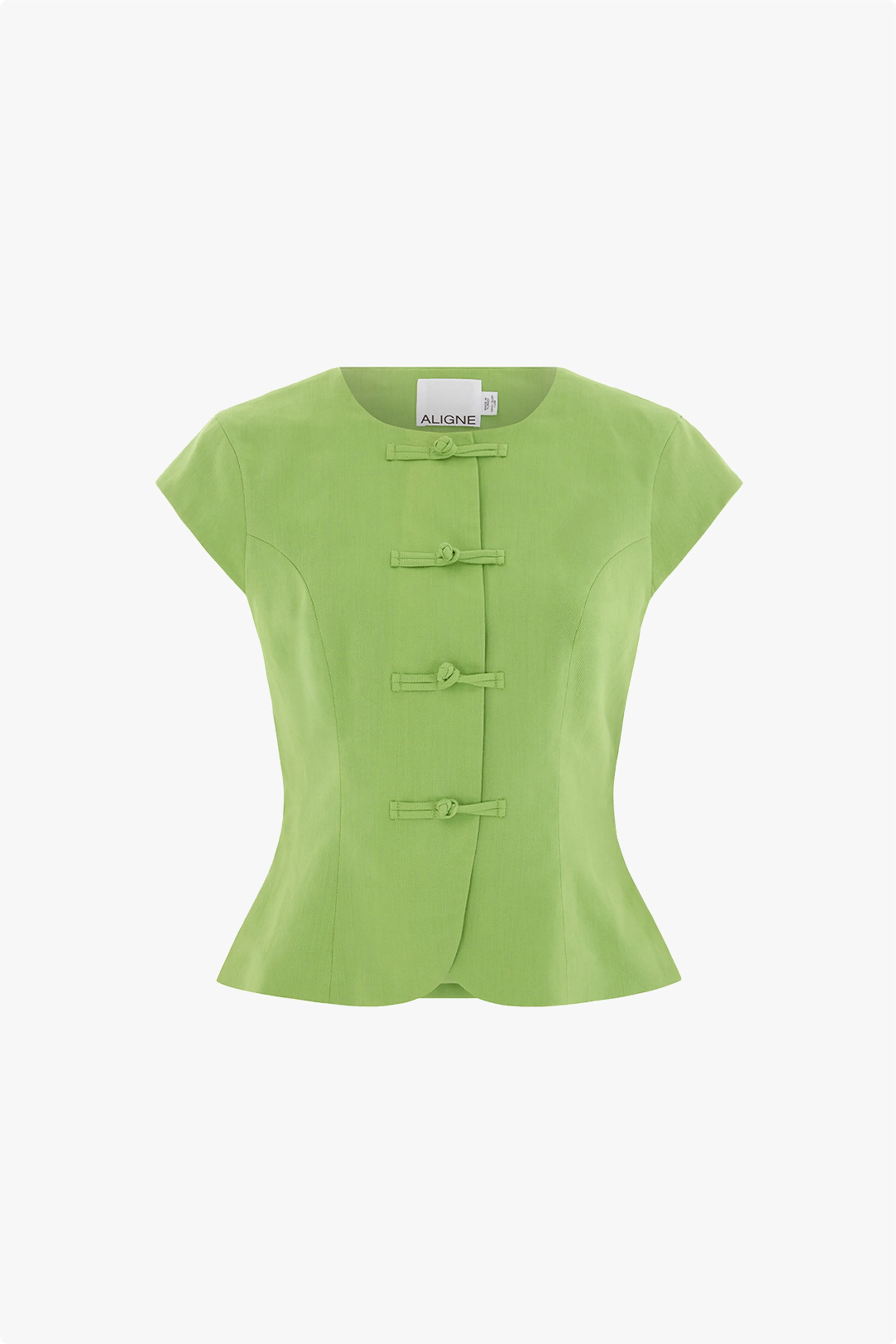 Connie Round Neck Linen Top sold by Aligne product image thumbnail 5