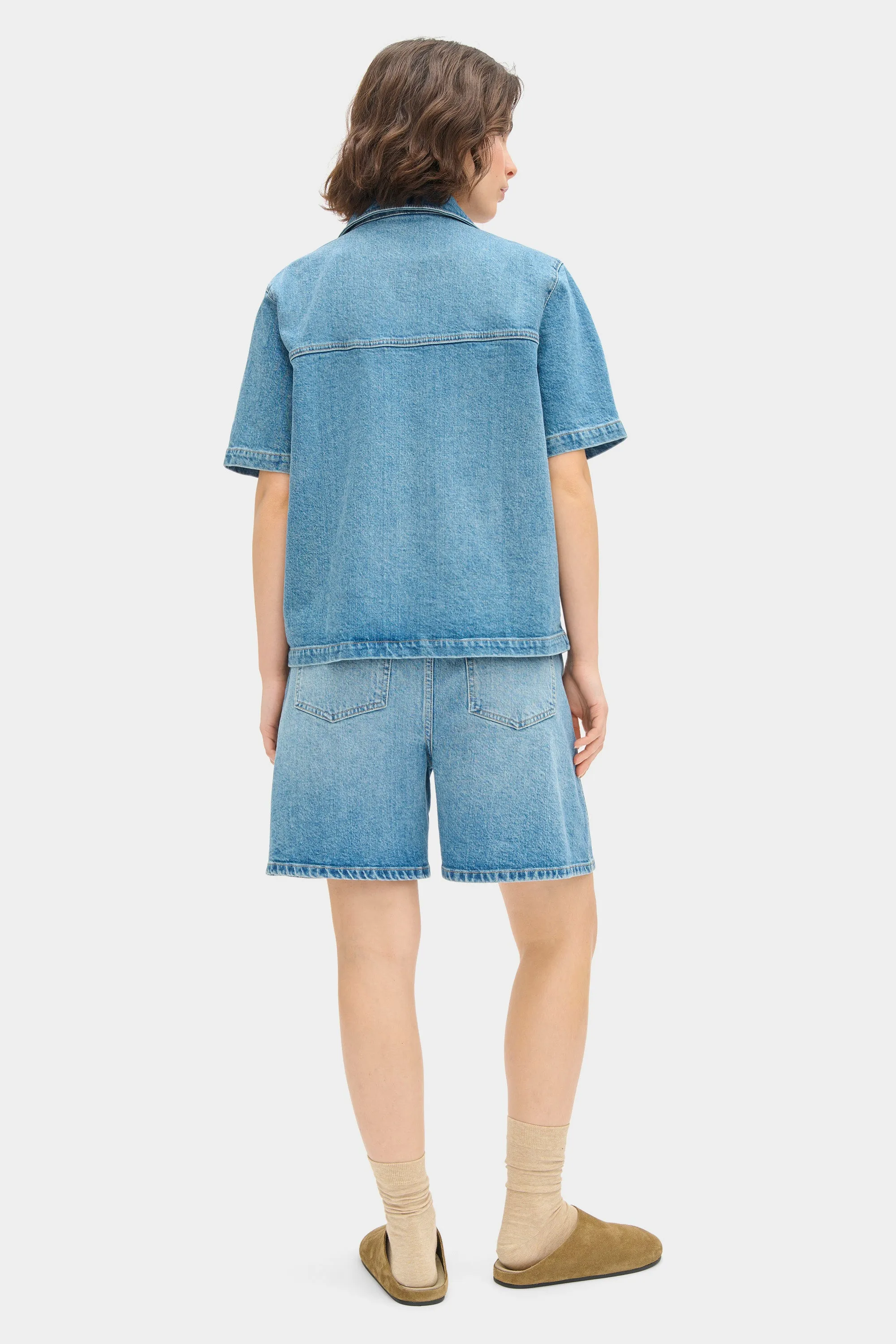 LB Carli Boxy Denim Polo Shirt sold by Aligne product image thumbnail 4