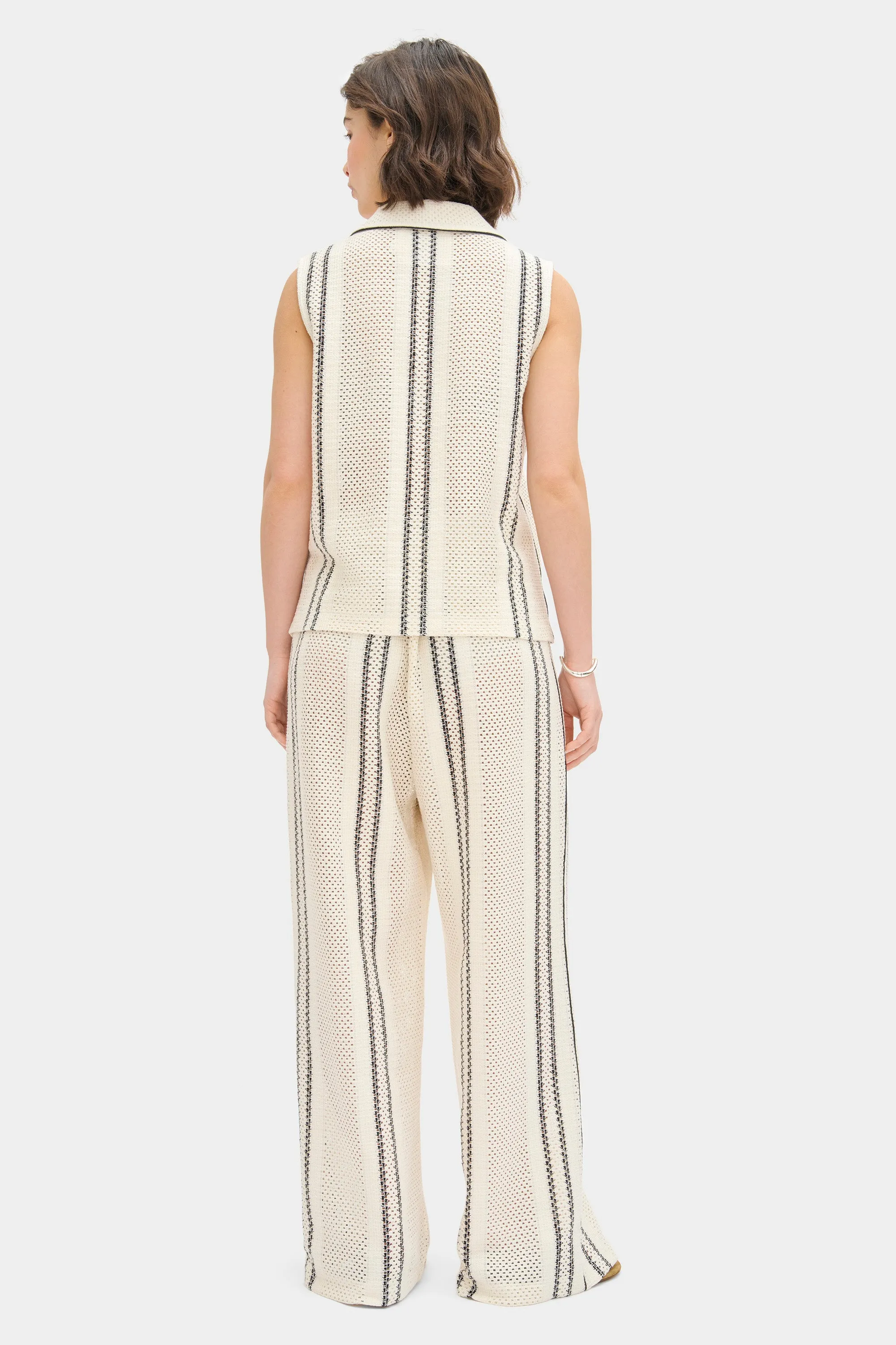 LB Sutton Crochet Sleeveless Polo Top sold by Aligne product image thumbnail 4