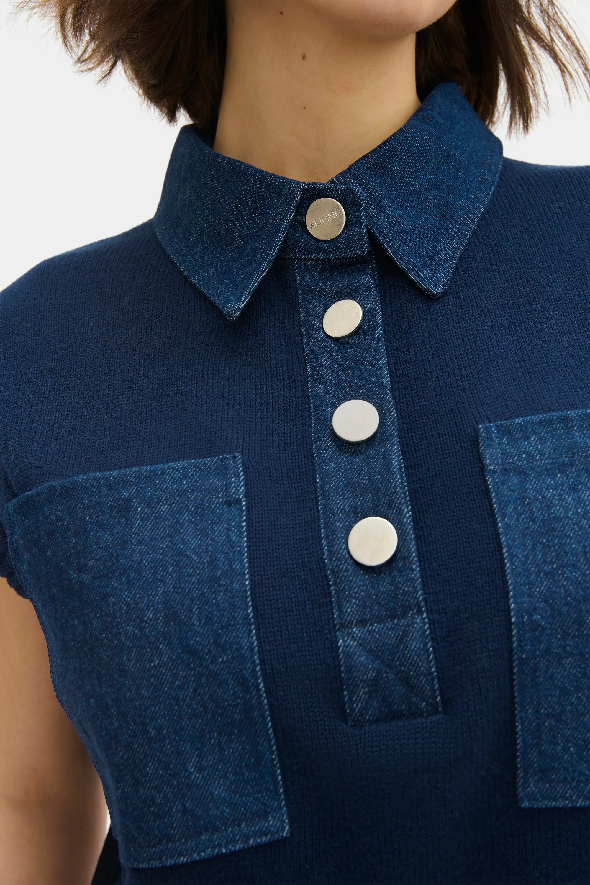 LB Everyest Denim Knitted Top sold by Aligne product image thumbnail 2