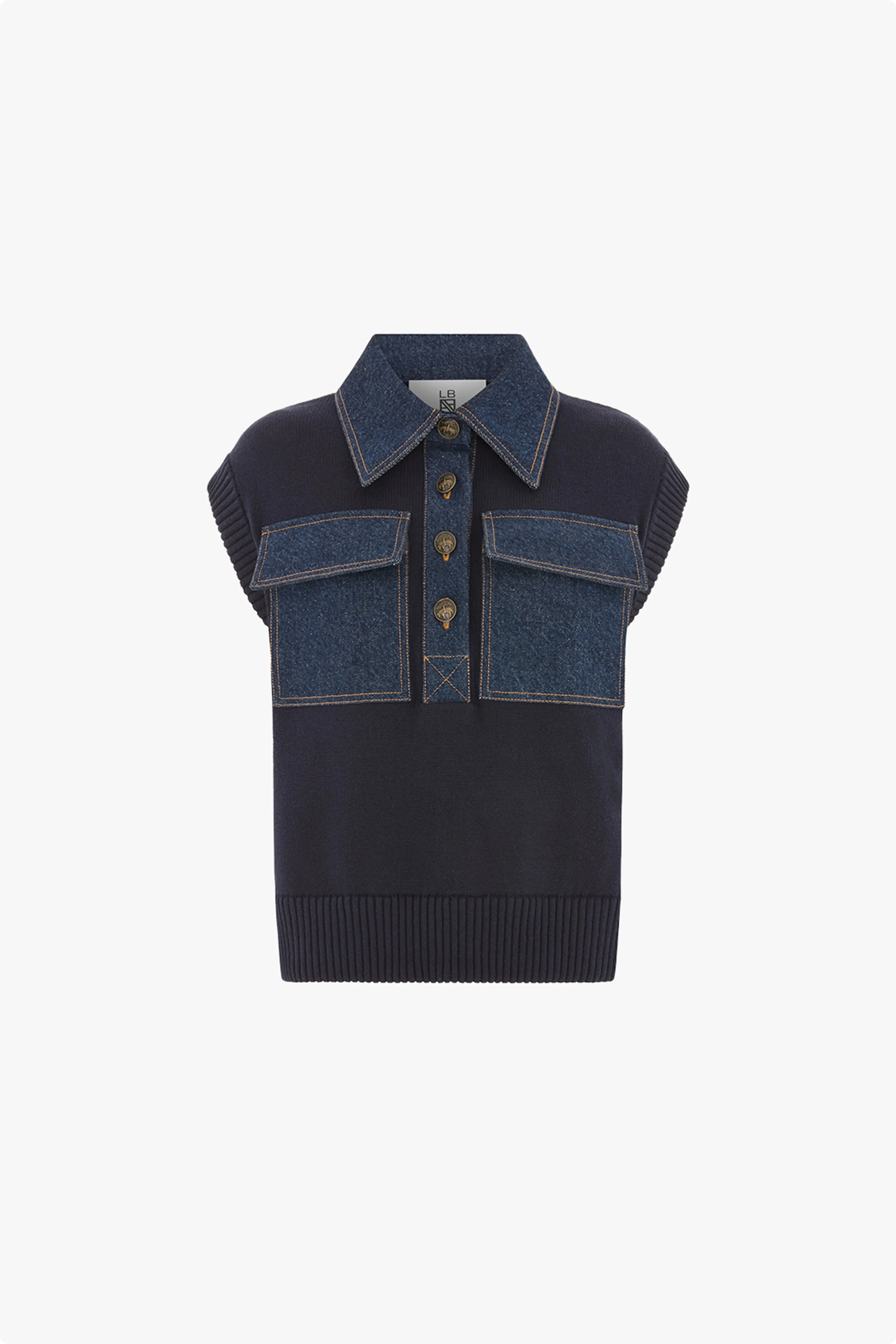 LB Everyest Denim Knitted Top sold by Aligne product image thumbnail 5