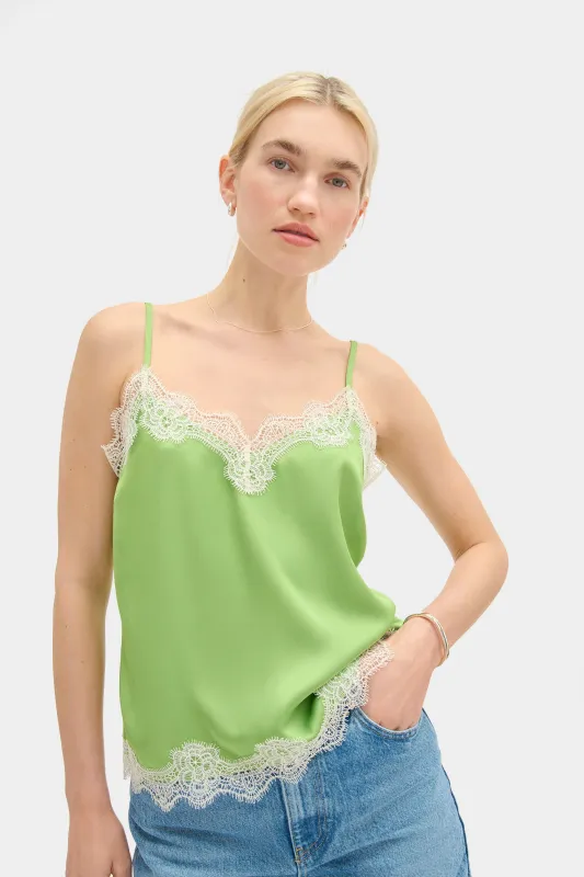 Eme Lace Satin Top made by Aligne