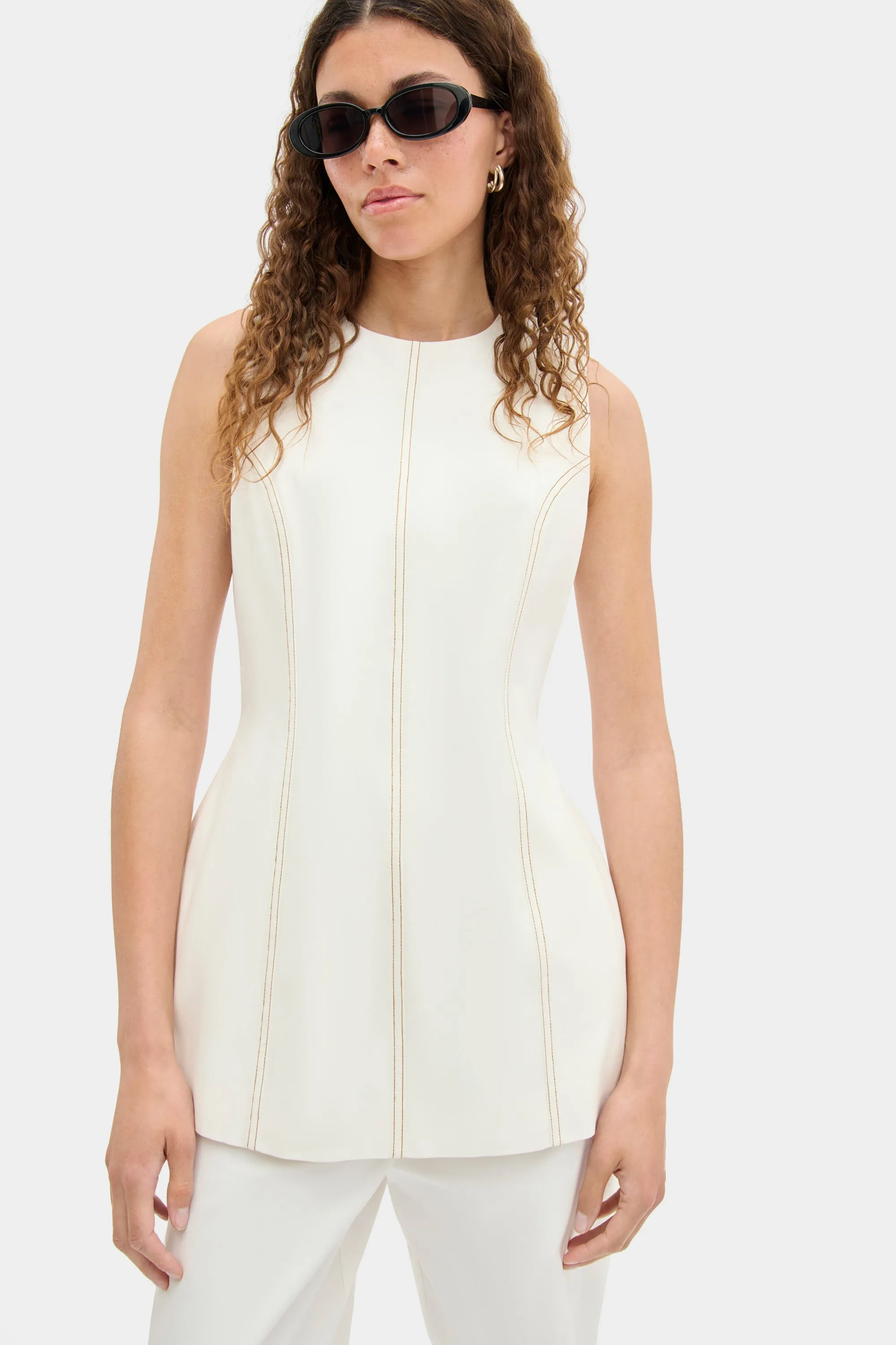 Joanna Waisted Tunic Top sold by Aligne