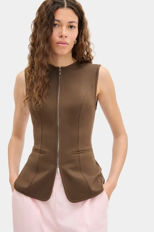 Miguel Ponte Zip Waistcoat made by Aligne