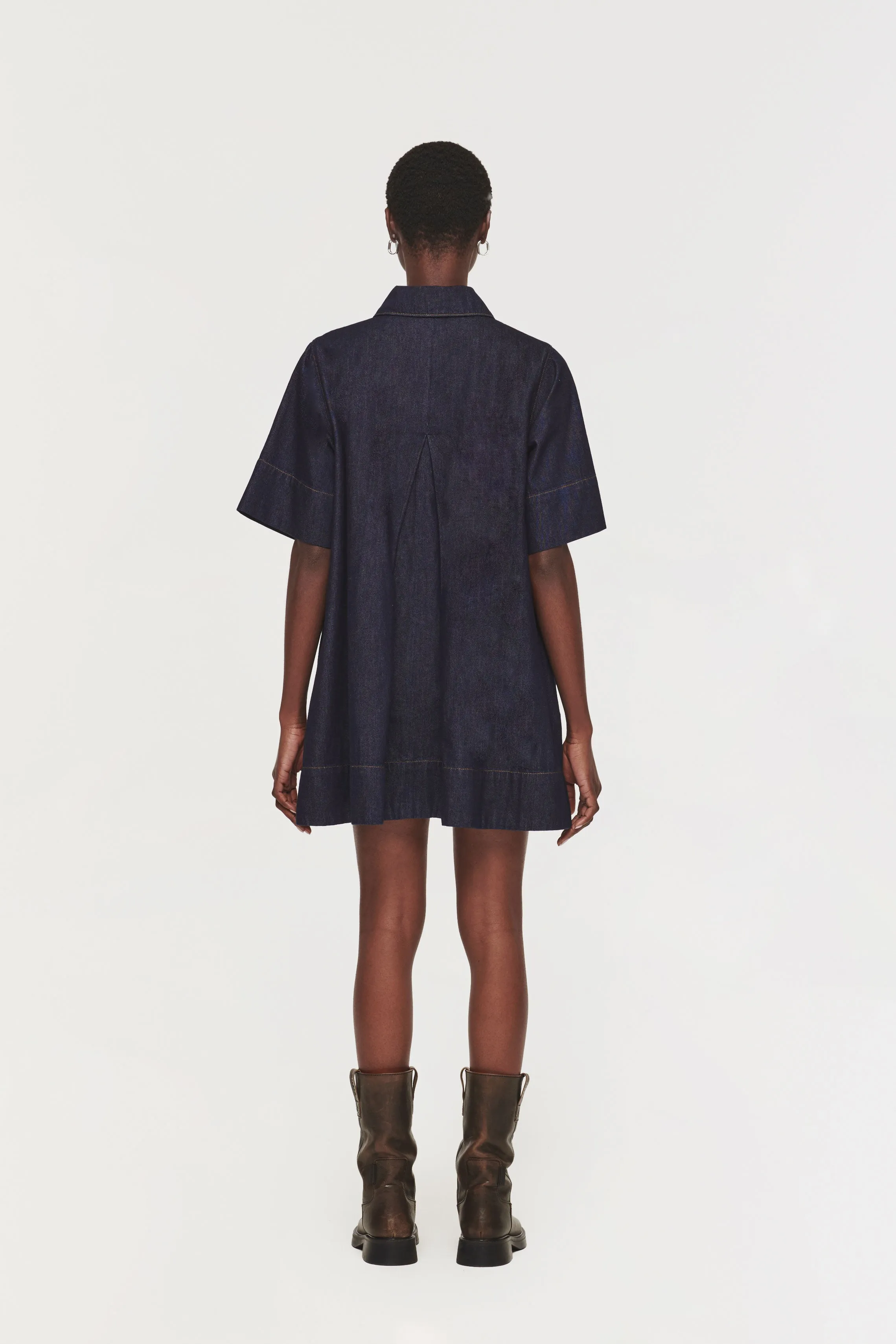 Grace Denim Pocket Mini Dress sold by Aligne product image thumbnail 5