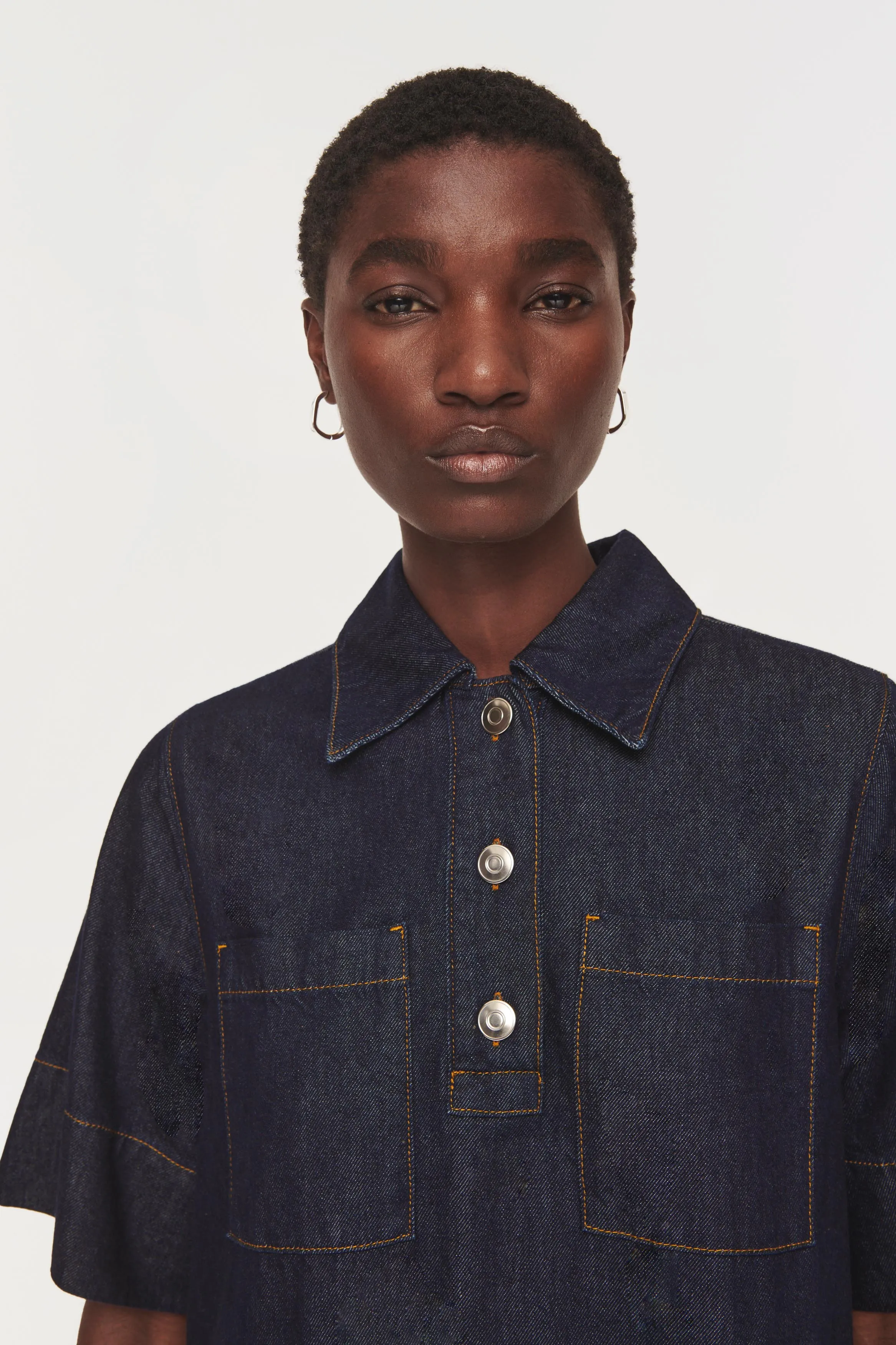 Grace Denim Pocket Mini Dress sold by Aligne product image thumbnail 4