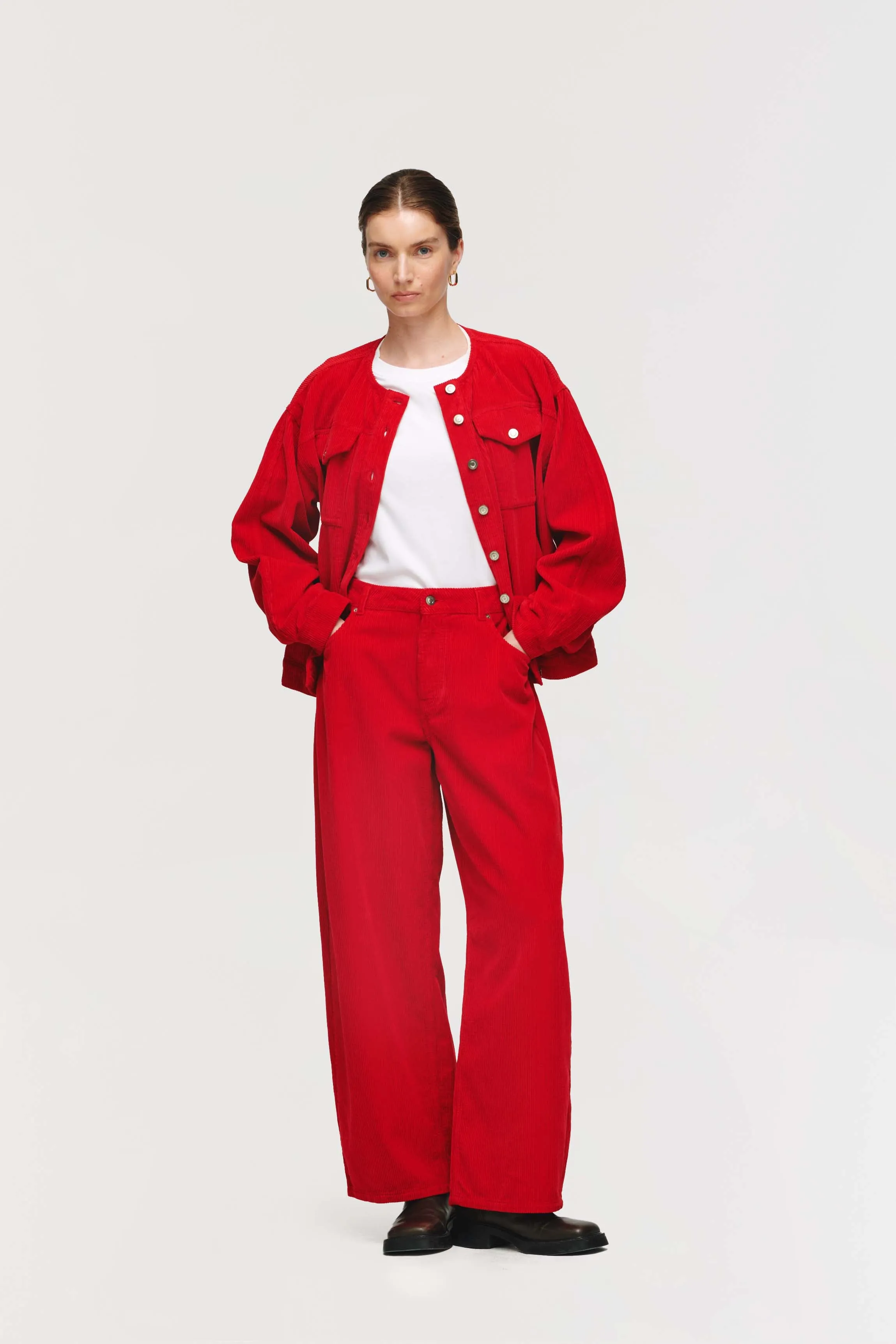 Moto Cord Collarless Jacket sold by Aligne product image thumbnail 2