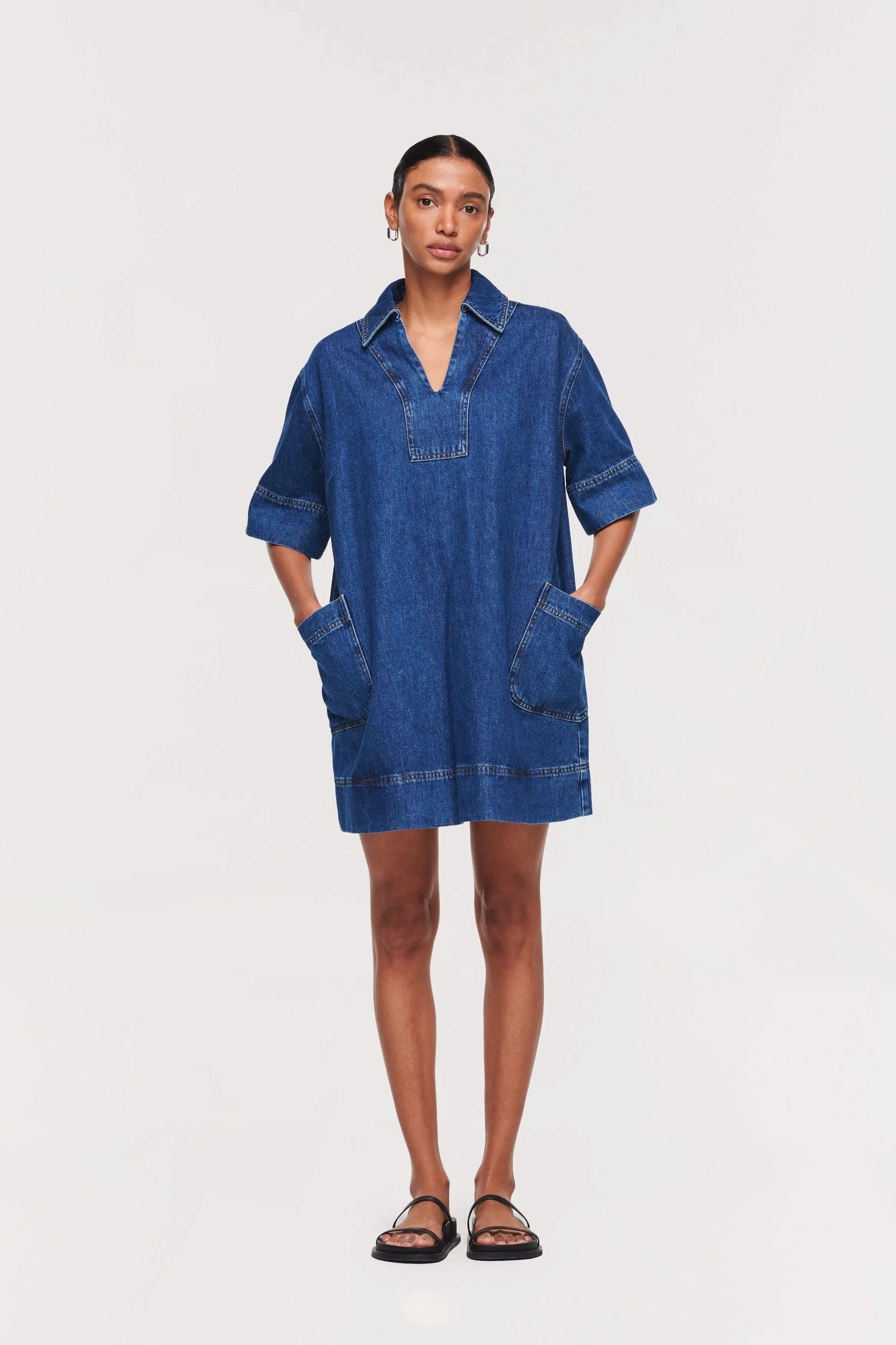 CORA MINI DENIM DRESS sold by Aligne