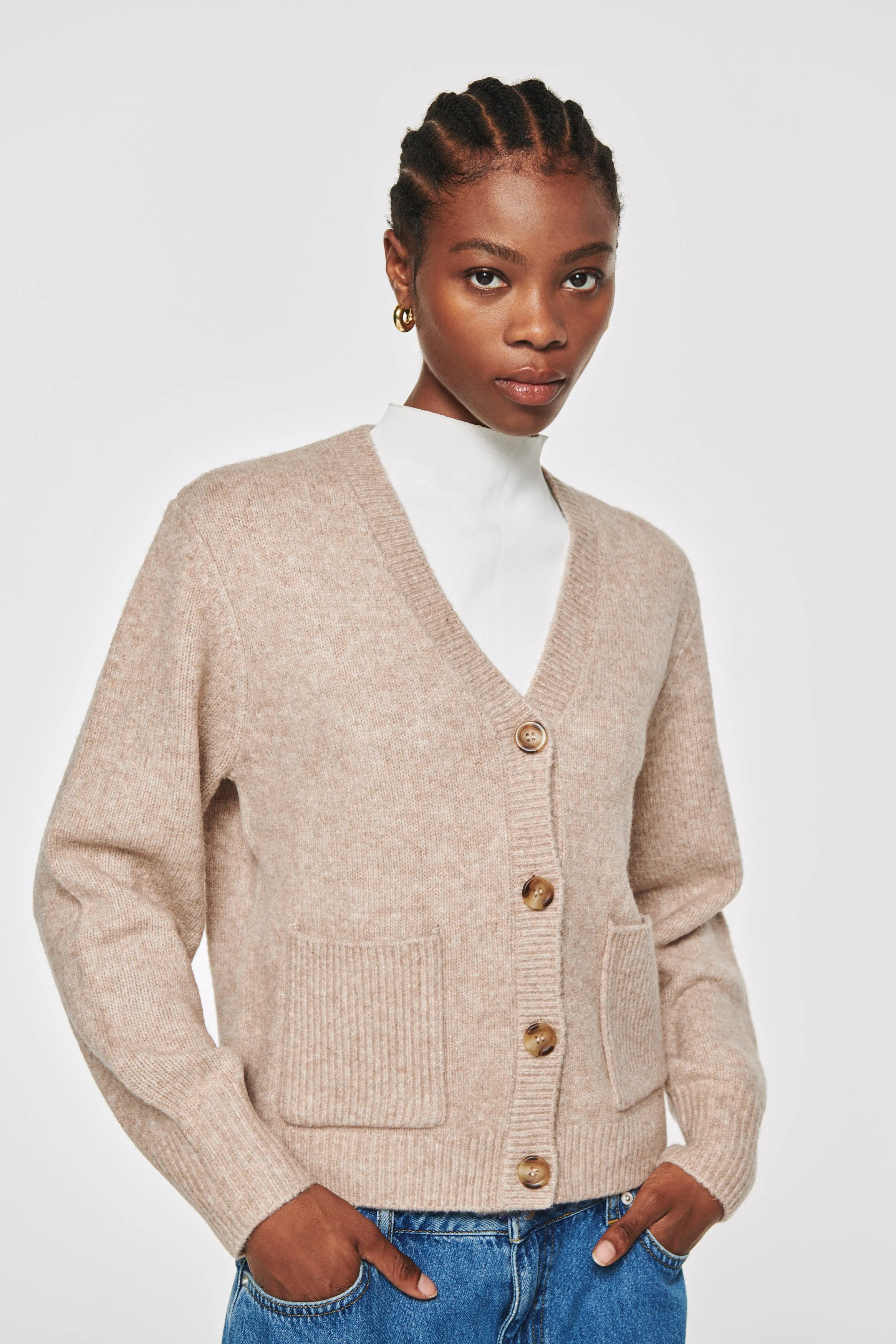Griffin V-Neck Cardigan sold by Aligne