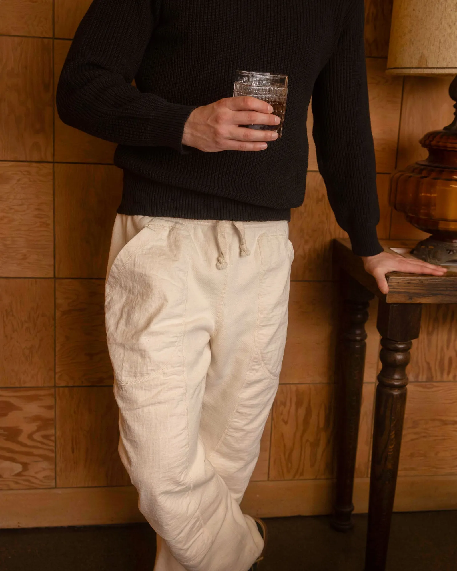Double Front Sweatpants - Natural sold by Soft Goods Detroit product image thumbnail 2