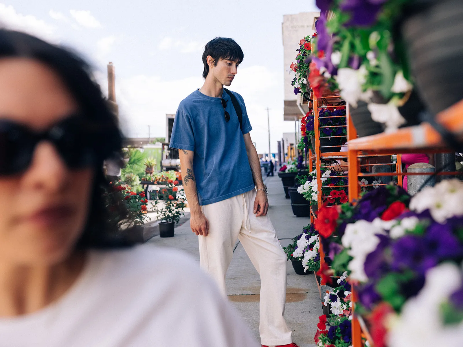 The Classic Tee - Denim sold by Soft Goods Detroit product image thumbnail 2