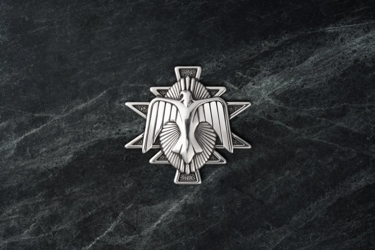 BO JOE FOR JMM: AT’SÁ-PROTECTION-BROOCH made by Jacques Marie Mage