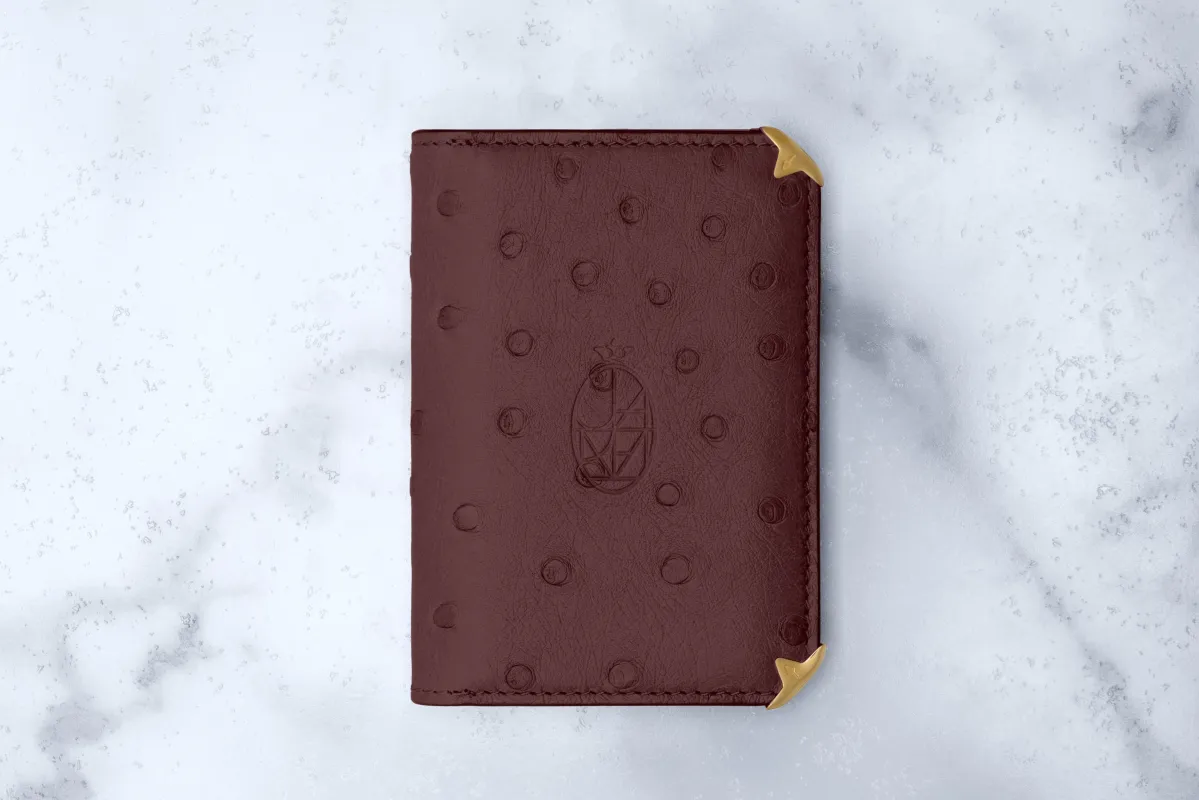 ELSTON TRIFOLD WALLET - OSTRICH made by Jacques Marie Mage