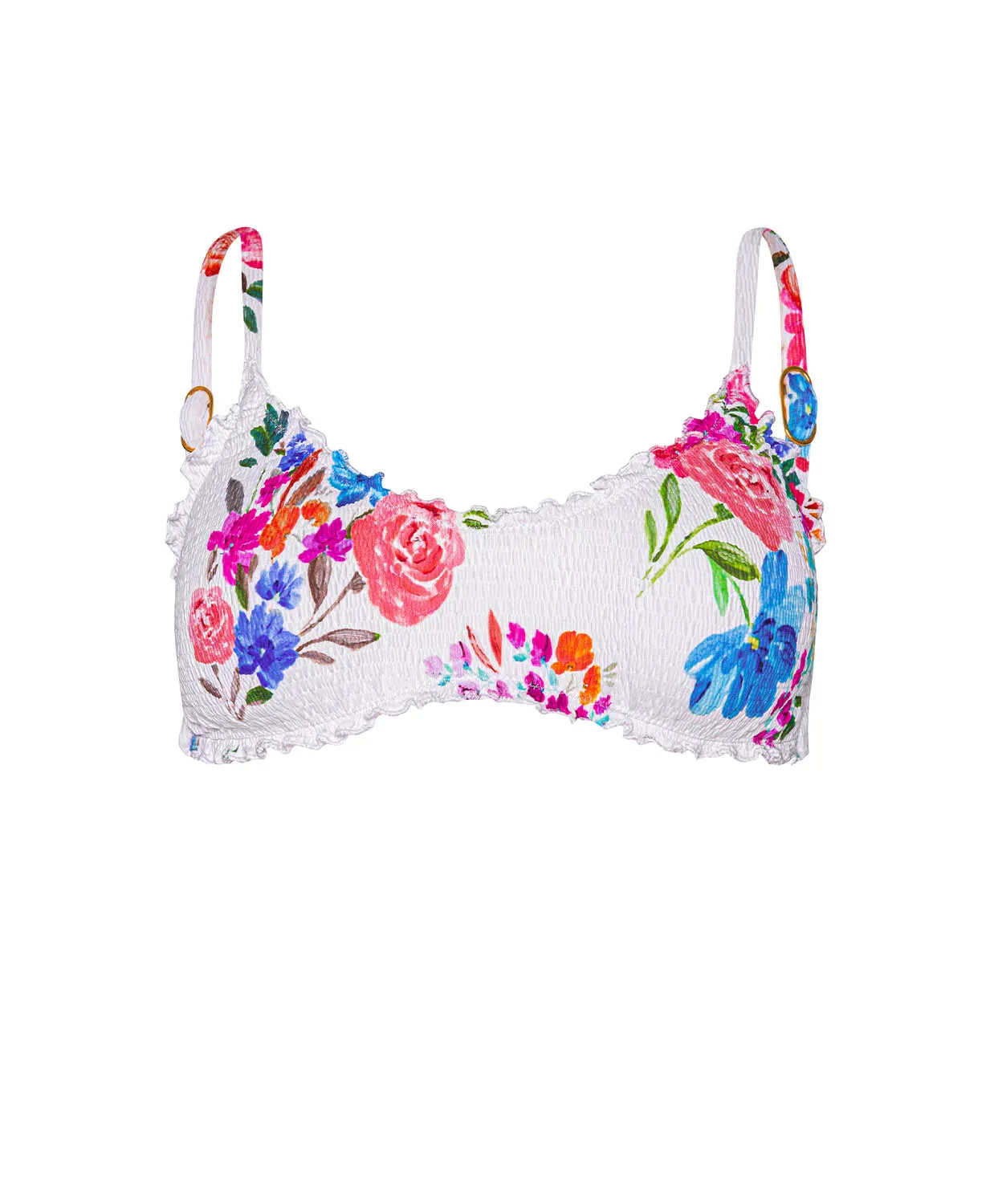 Florencia Smocked Lettuce Edge Bralette Top sold by PQ Swim product image thumbnail 2