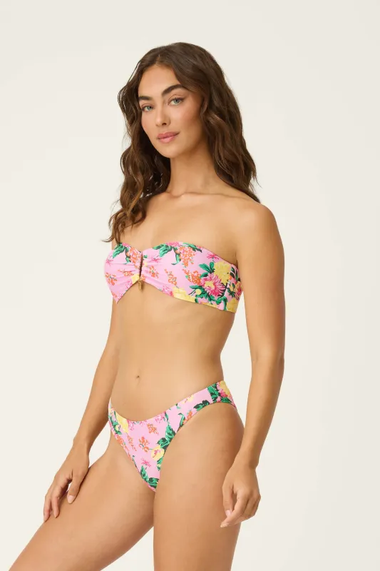 PJS x PQ Swim Dahlia Basic Ruched Bottom sold by PQ Swim
