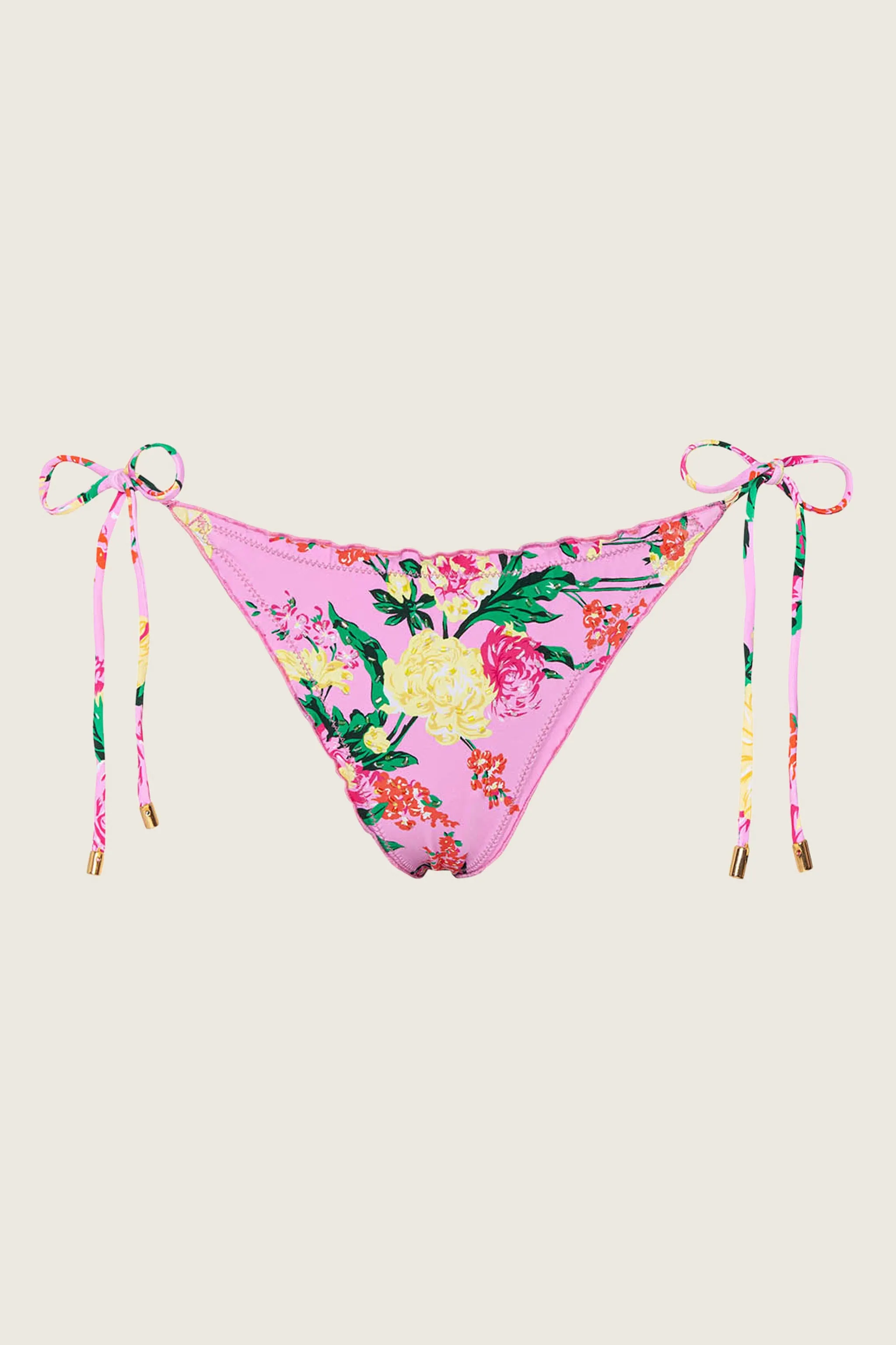 PJS x PQ Swim Dahlia Embroidered Lettuce Edge Tie Side Bottom sold by PQ Swim product image thumbnail 2