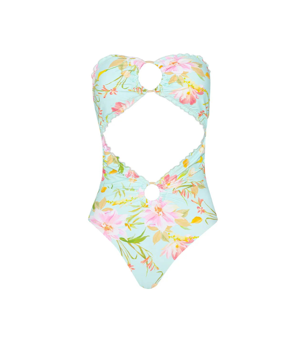 Petal Lettuce Edge Strapless Ring One Piece sold by PQ Swim product image thumbnail 2