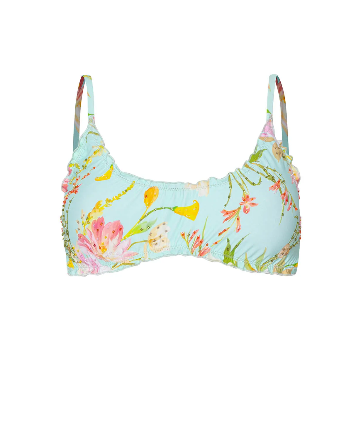 Petal Embroidered Lettuce Edge Bralette Top sold by PQ Swim product image thumbnail 2