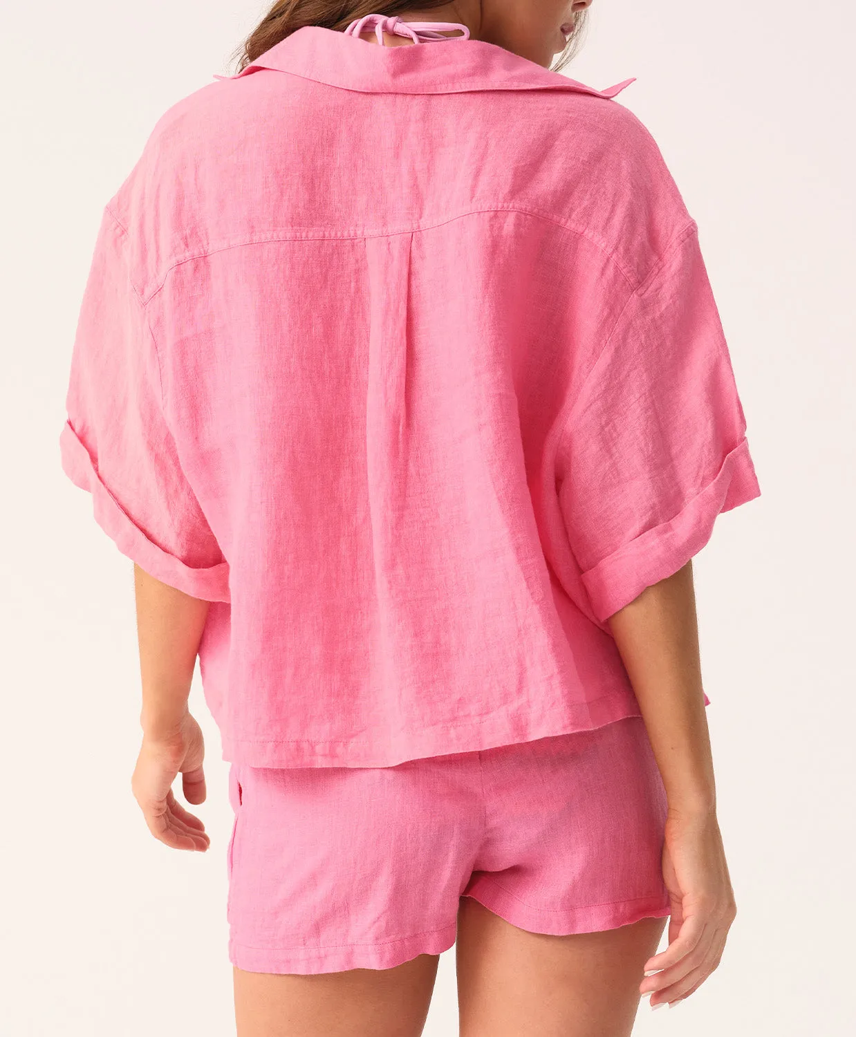 Hot Pink Linen Short sold by PQ Swim product image thumbnail 4