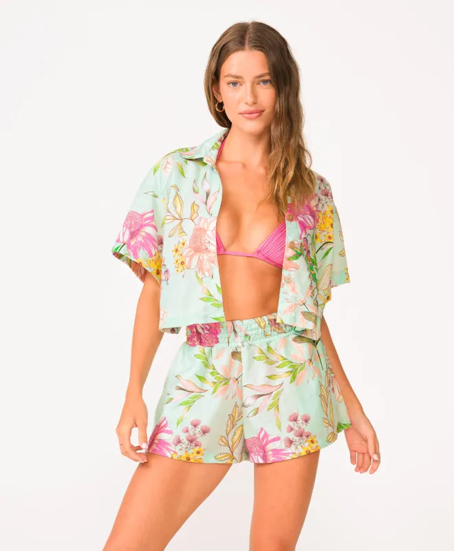 Floret Darcy Button Crop Top sold by PQ Swim